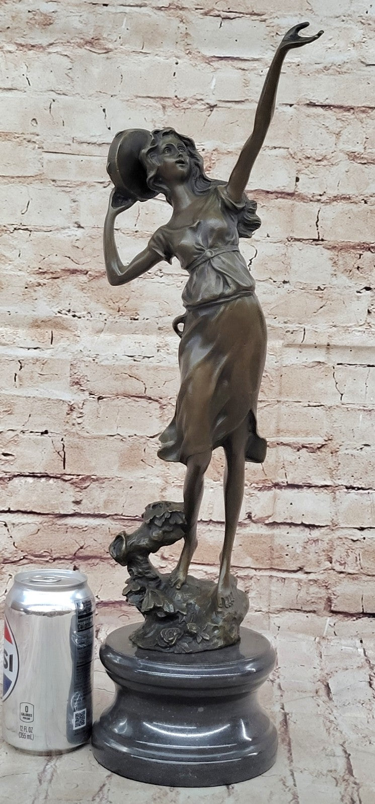 Large 19th Century French Bronze of Dancing Figures with Tambourine SALE