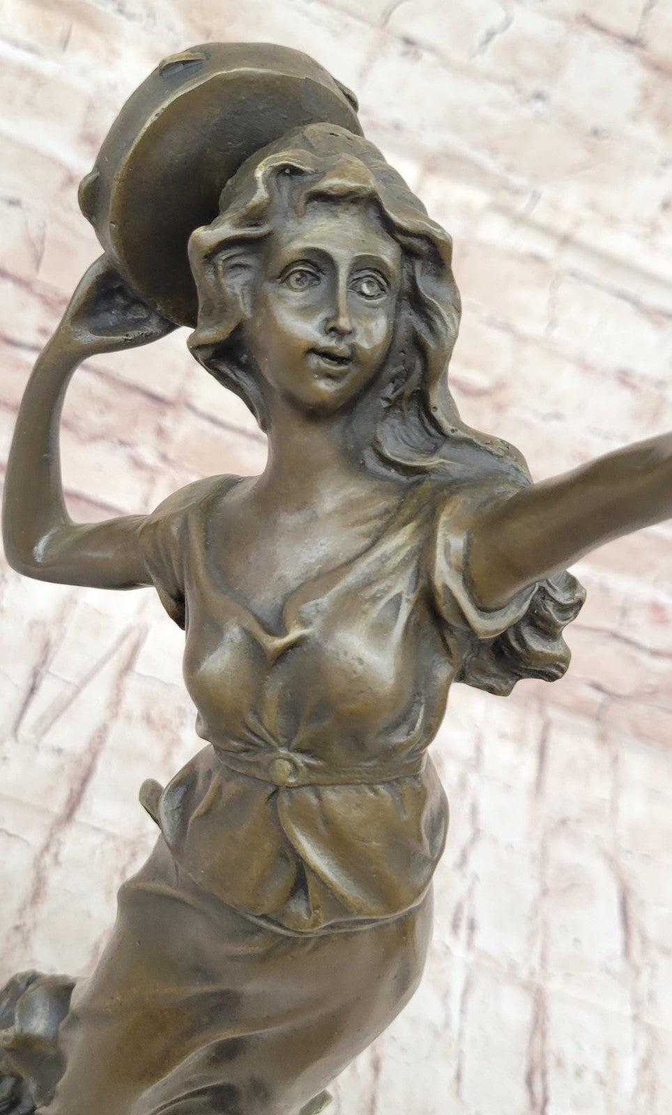 Large 19th Century French Bronze of Dancing Figures with Tambourine SALE