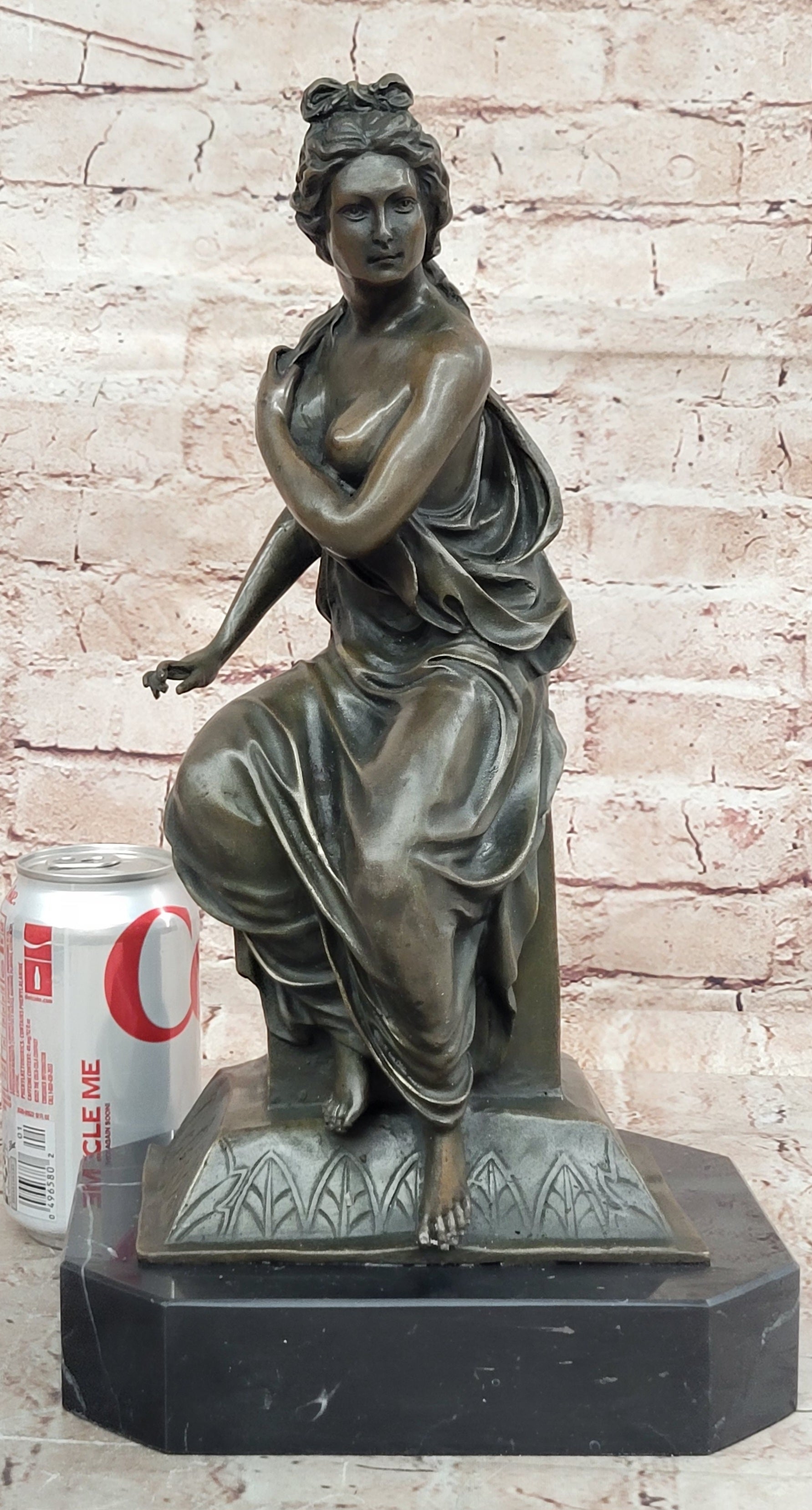 Handcrafted Genuine Bronze Gorgeous Woman Sculpture by Lost Wax Method Gift