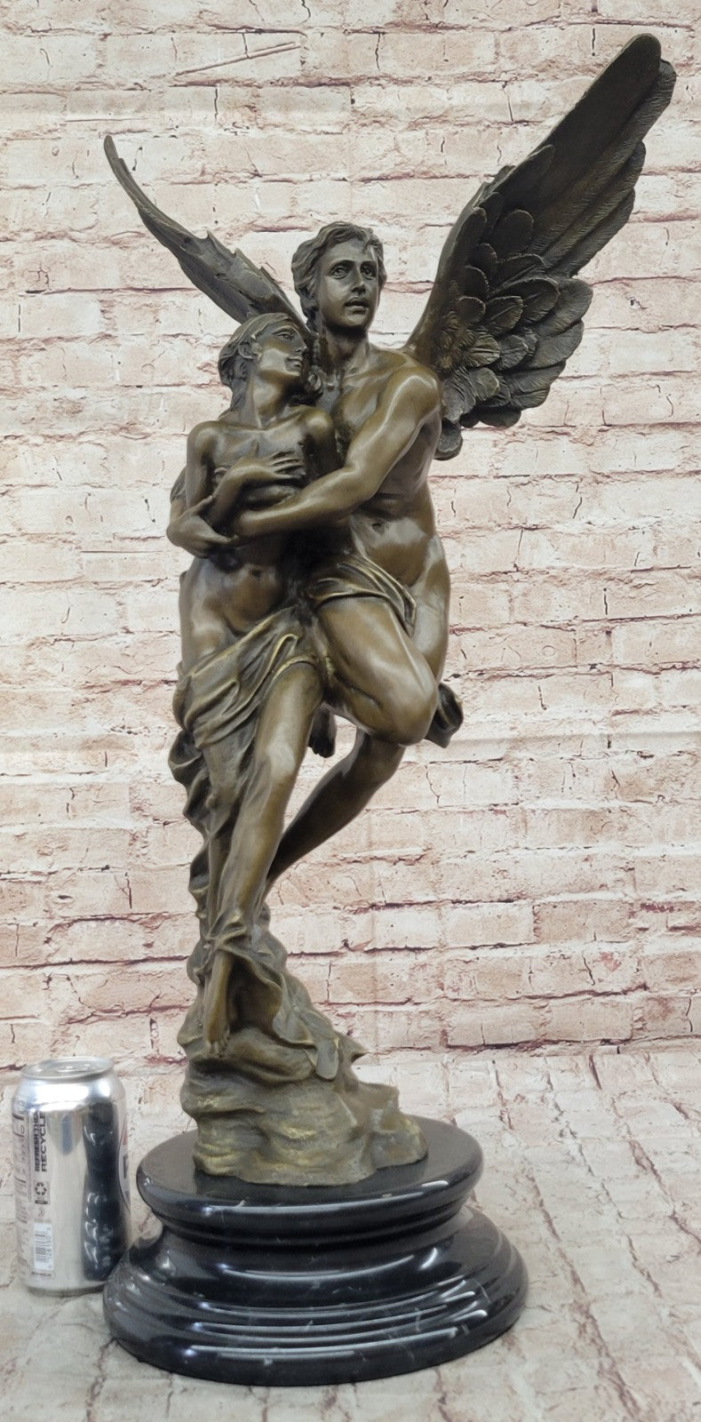 Bronze Sculpture Erotic Art Deco Cupid and Psyche by ~Moreau~ Hand Made Figure