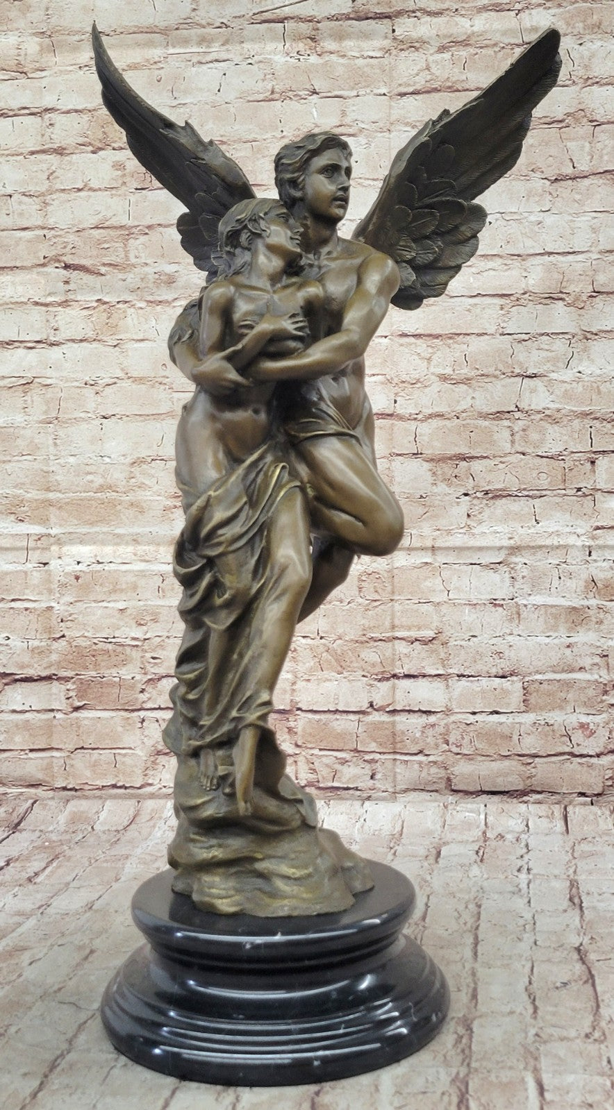 Bronze Sculpture Erotic Art Deco Cupid and Psyche by ~Moreau~ Hand Made Figure
