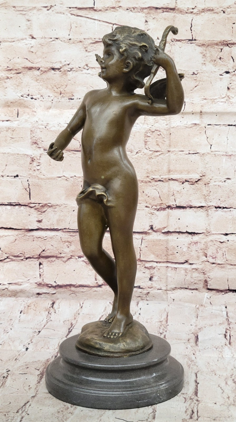 Signed: Moreau. Bronze Sculpture Nude Men Greek God Apollo Belvedere.