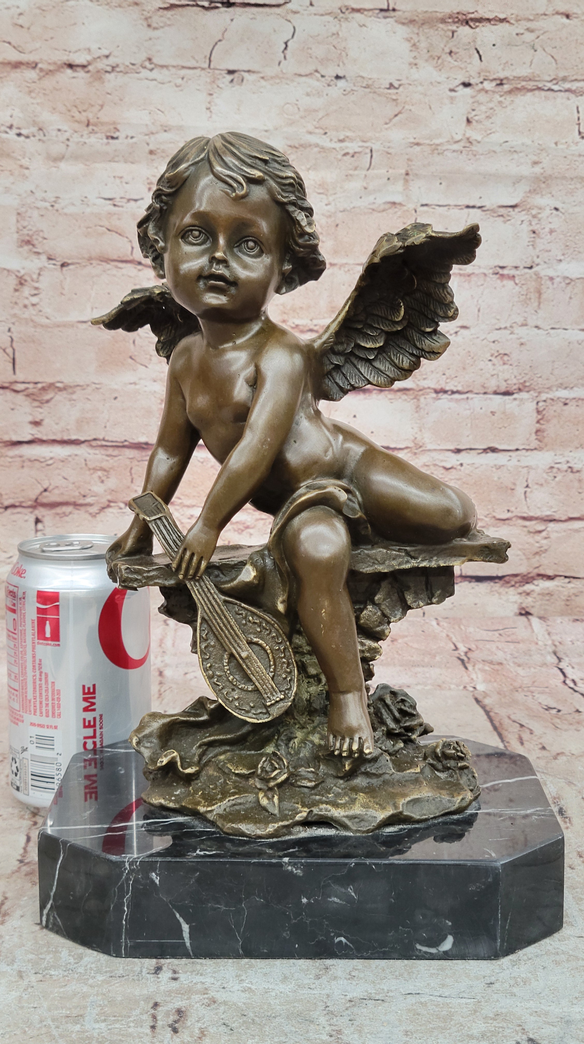 Bronze sculpture, "Cupid". Inspired by models by Auguste Louis Mathurin Moreau.