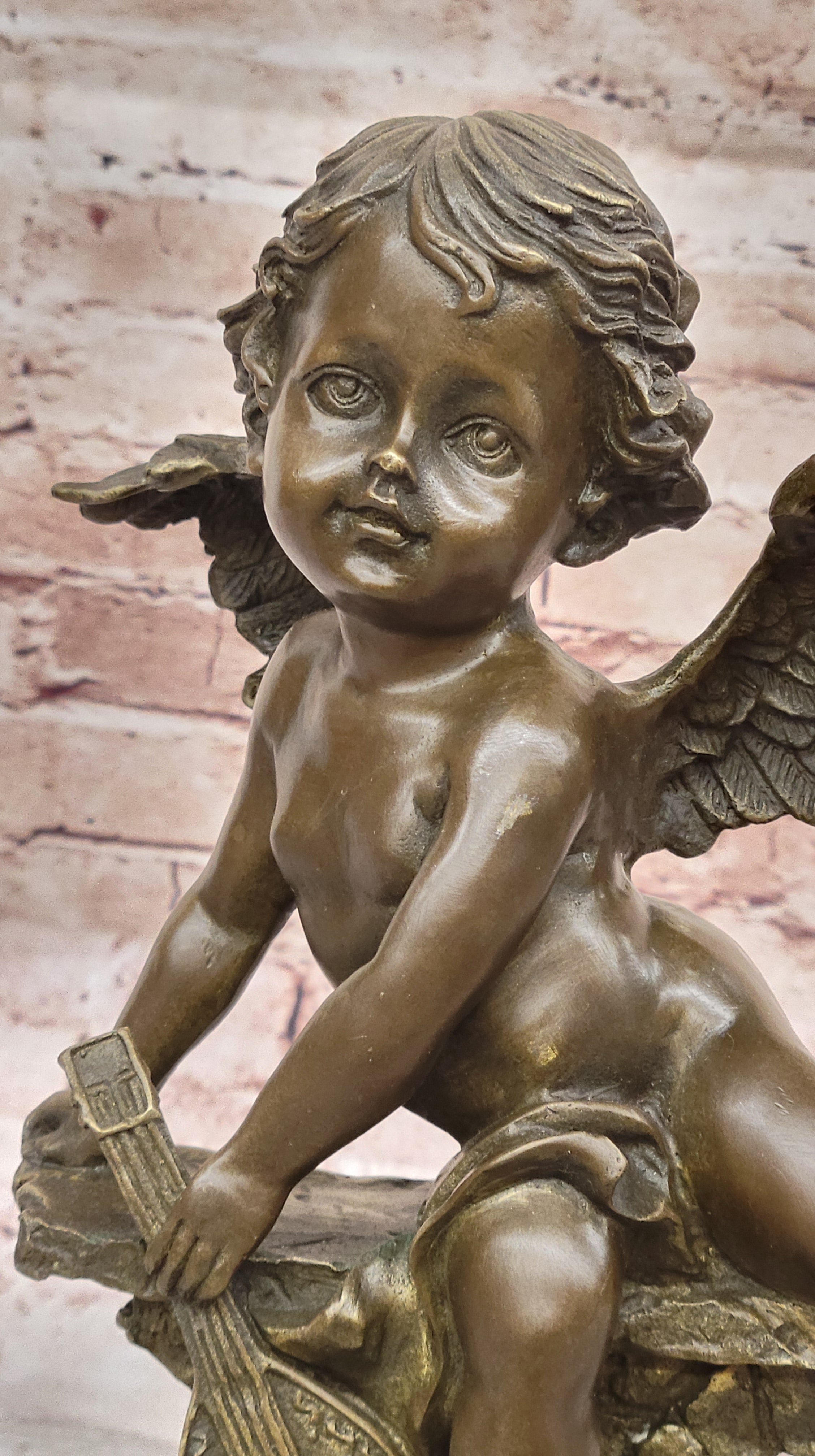 Bronze sculpture, "Cupid". Inspired by models by Auguste Louis Mathurin Moreau.