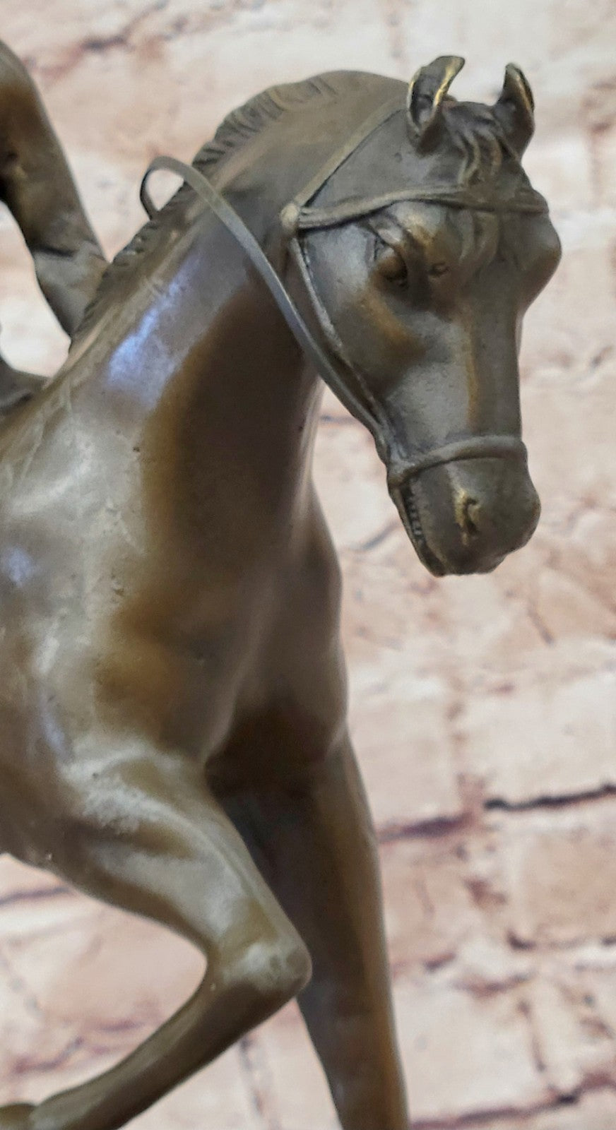 Jockey Riding Horse Home Decoration Bronze Sculpture Statue Figurine Figure Sale