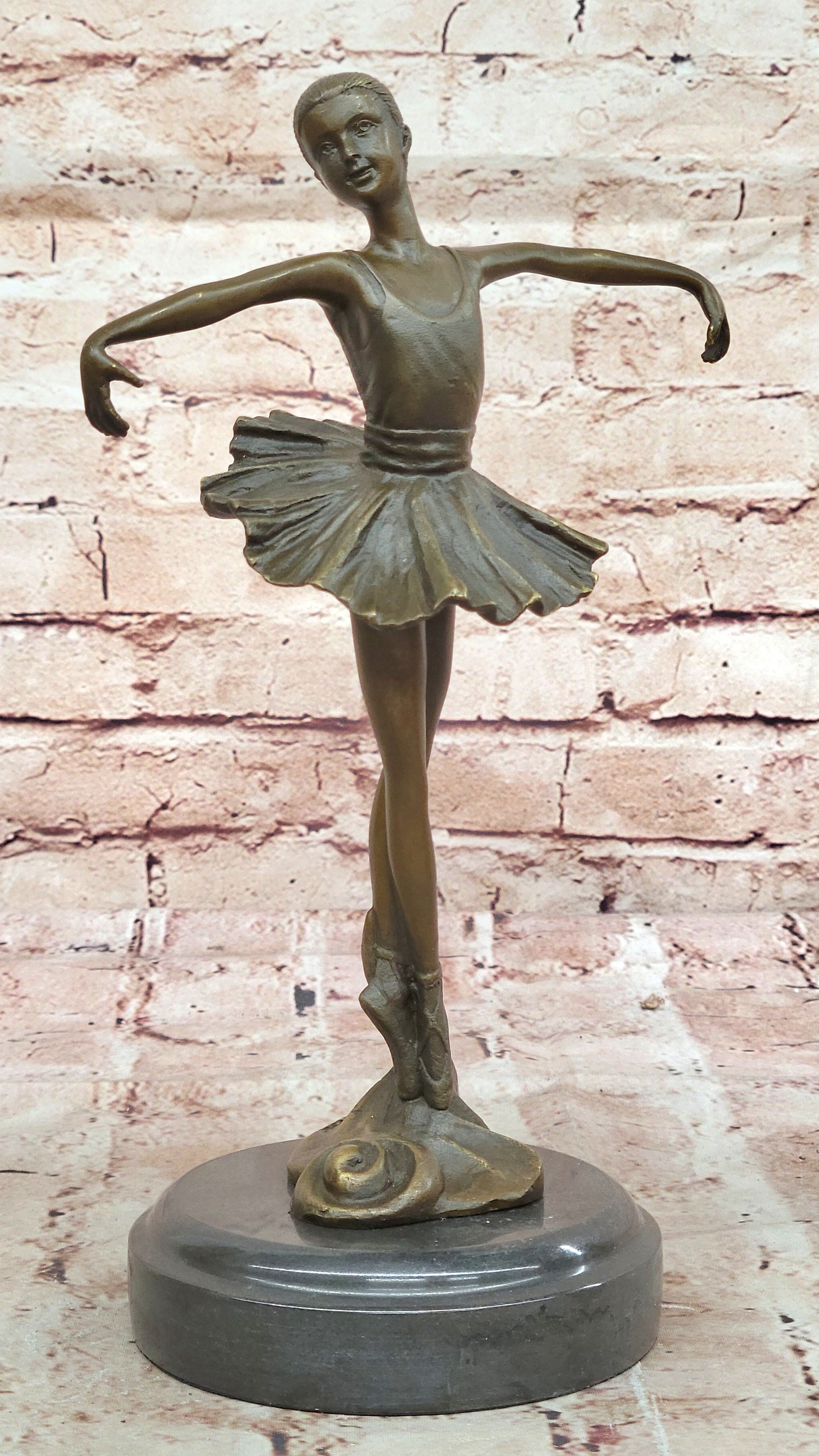 Bronze Statue Home Decor Original Milo Female Dancer Ballet Brown Ballerina
