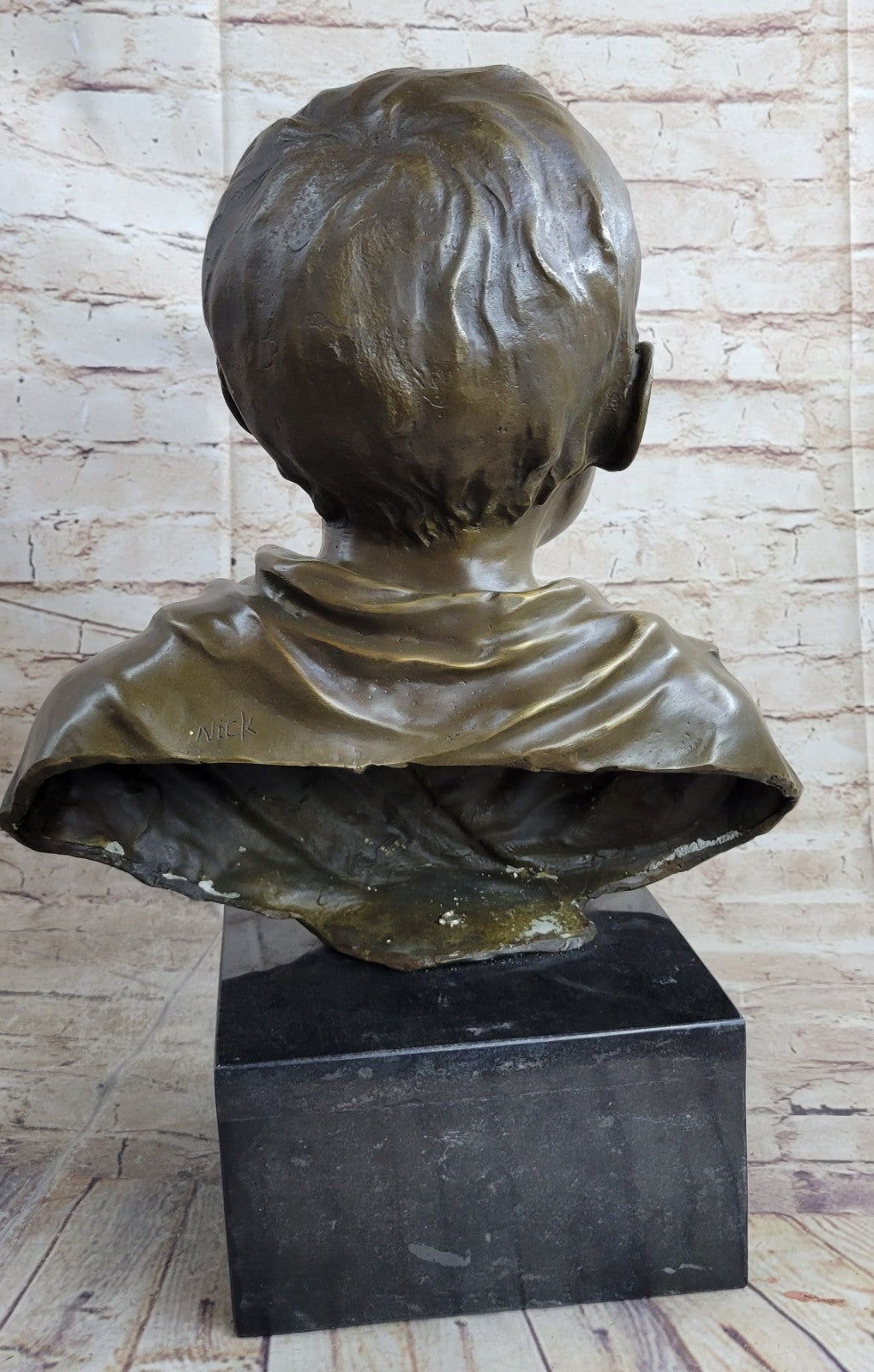Kunst & Ambiente Art Nouveau Bronze Bust of a Boy – Signed Nick – Buy Now for Timeless Elegance