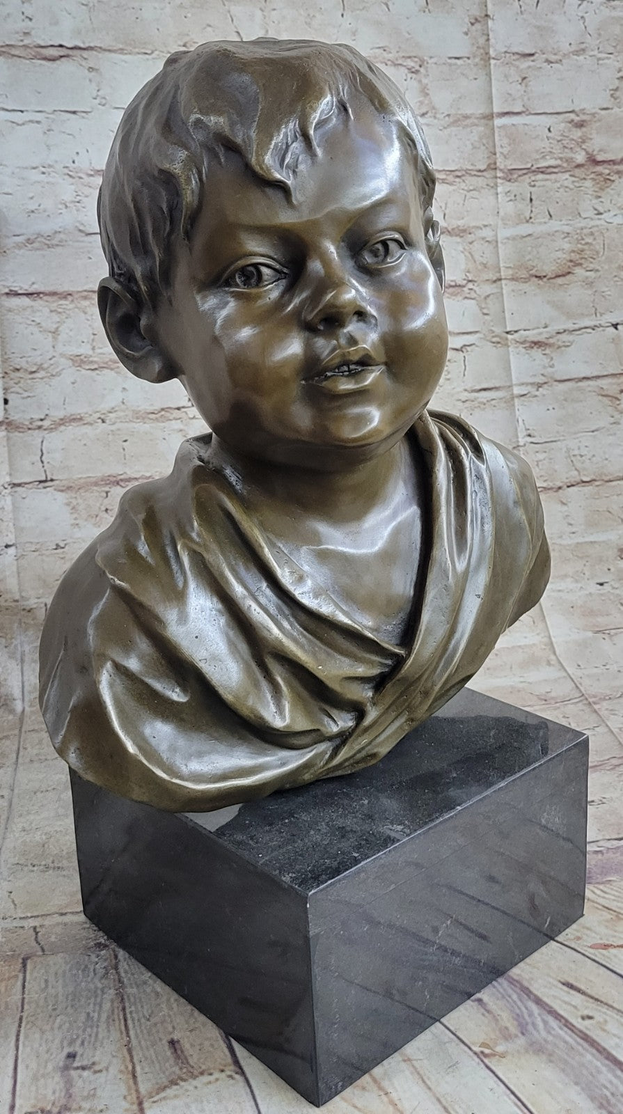 Kunst & Ambiente Art Nouveau Bronze Bust of a Boy – Signed Nick – Buy Now for Timeless Elegance