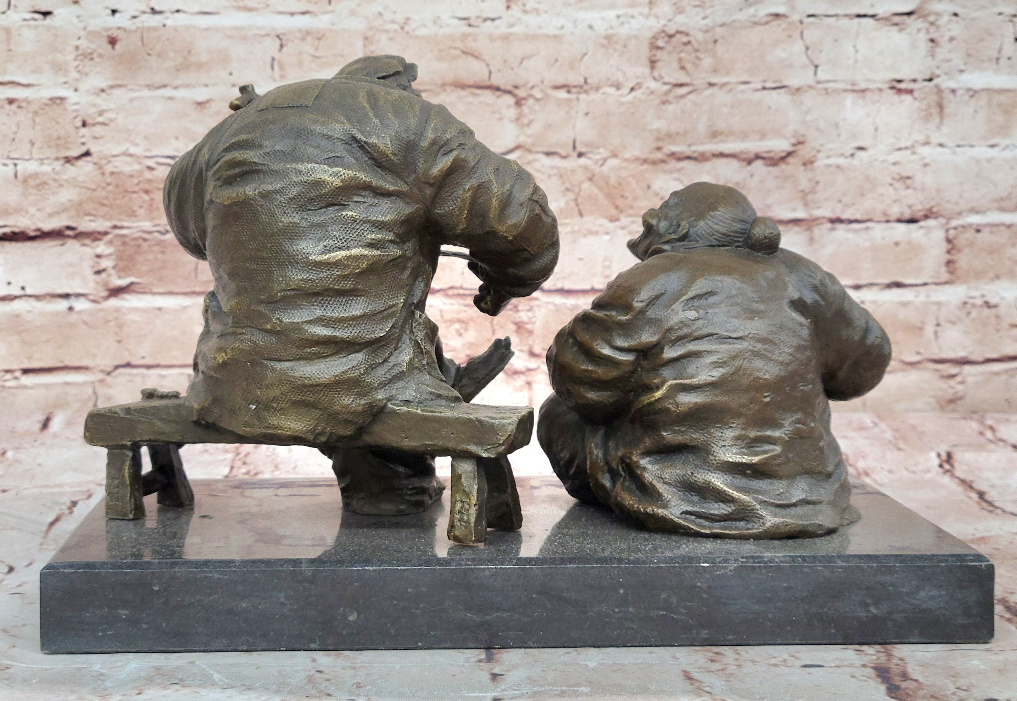 Milo Signed Bronze Sculpture Statue Jazz Musicians Abstract Mid Century Artwork