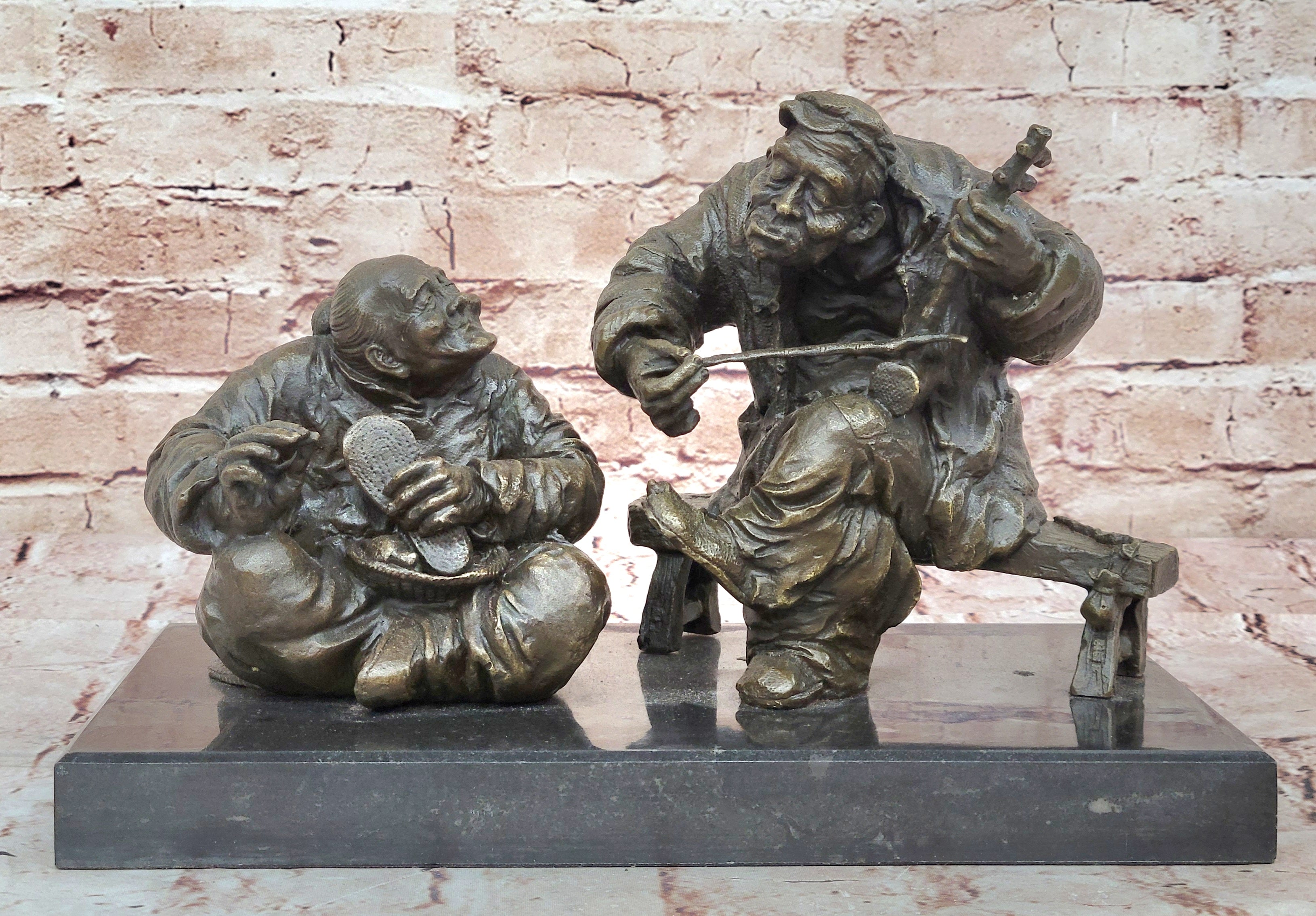 Milo Signed Bronze Sculpture Statue Jazz Musicians Abstract Mid Century Artwork