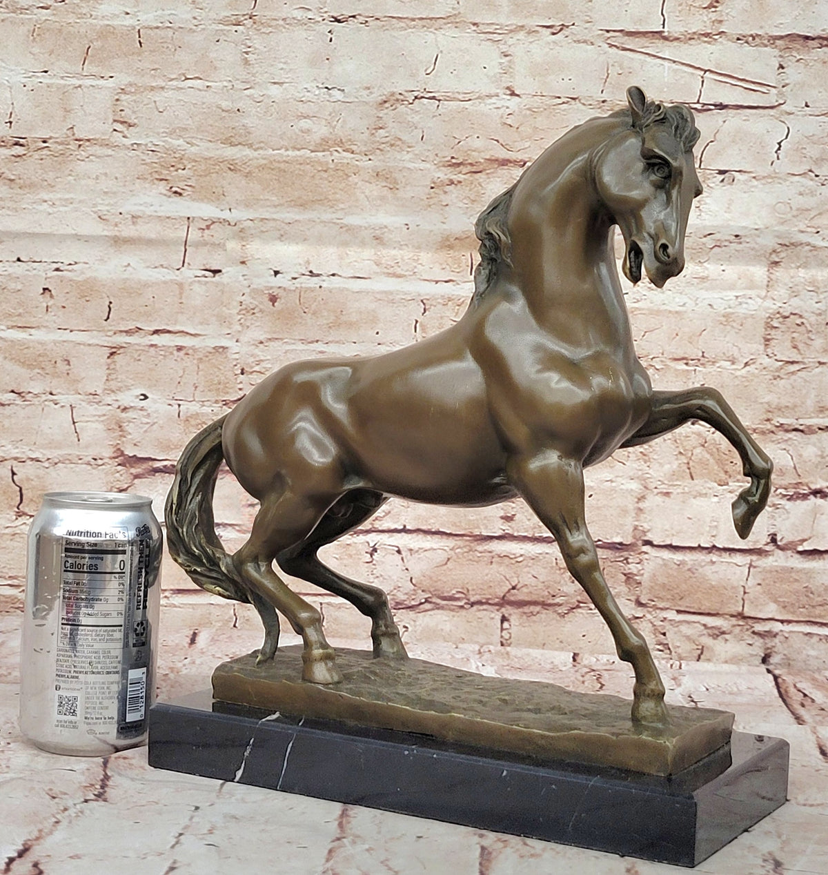 Bronze Sculpture Statue of Horse Stallion Signed Milo Equestrian Home Figurine