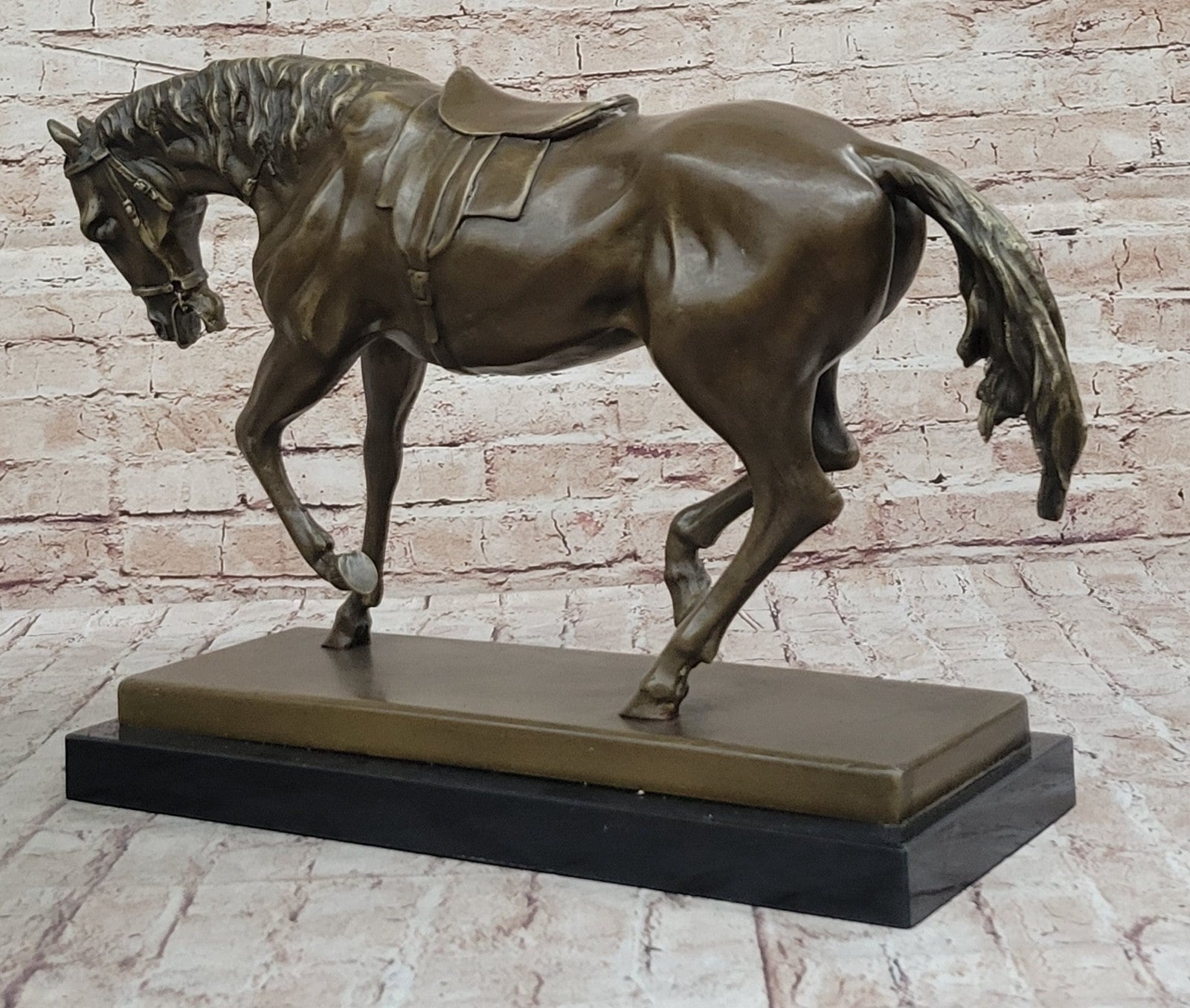 Handcrafted bronze sculpture SALE Farm Scene Nativity Burro Donkey Mini Marble