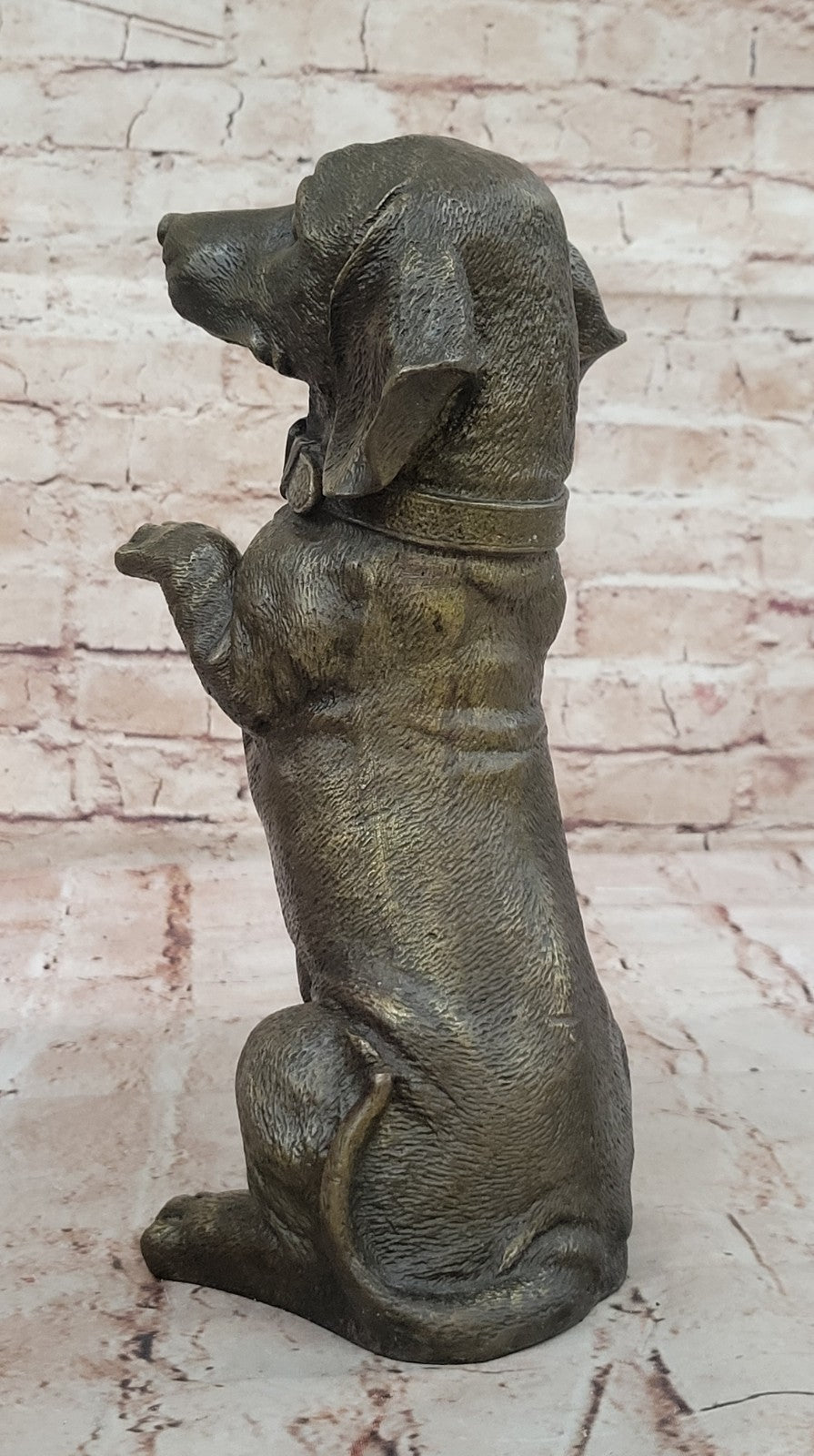 Large Playful Dachshunds Dog Breeder Bronze Sculpture Art Deco Statue Figurine