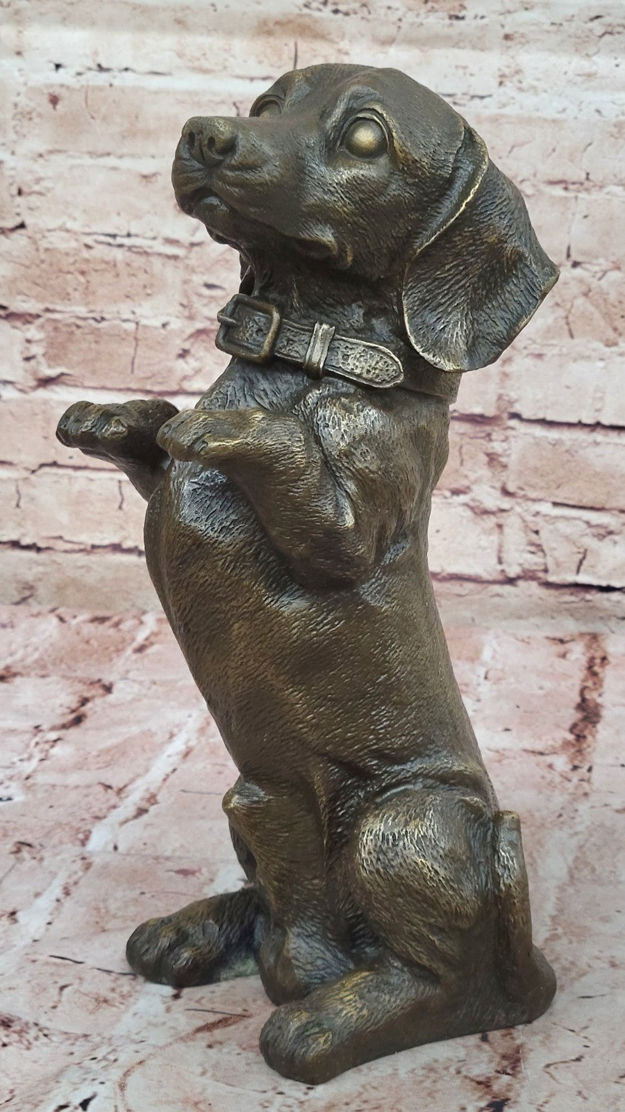 Large Playful Dachshunds Dog Breeder Bronze Sculpture Art Deco Statue Figurine