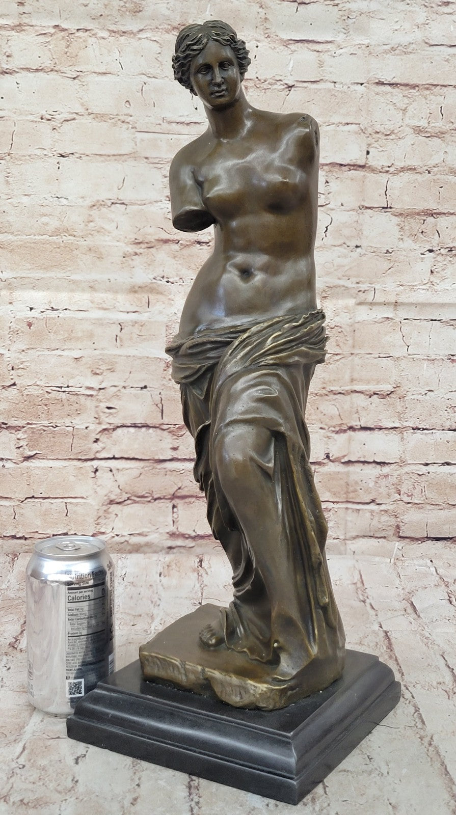 Nude Female Venus de Milo Bronze Sculpture Statue figure Art Deco Marble