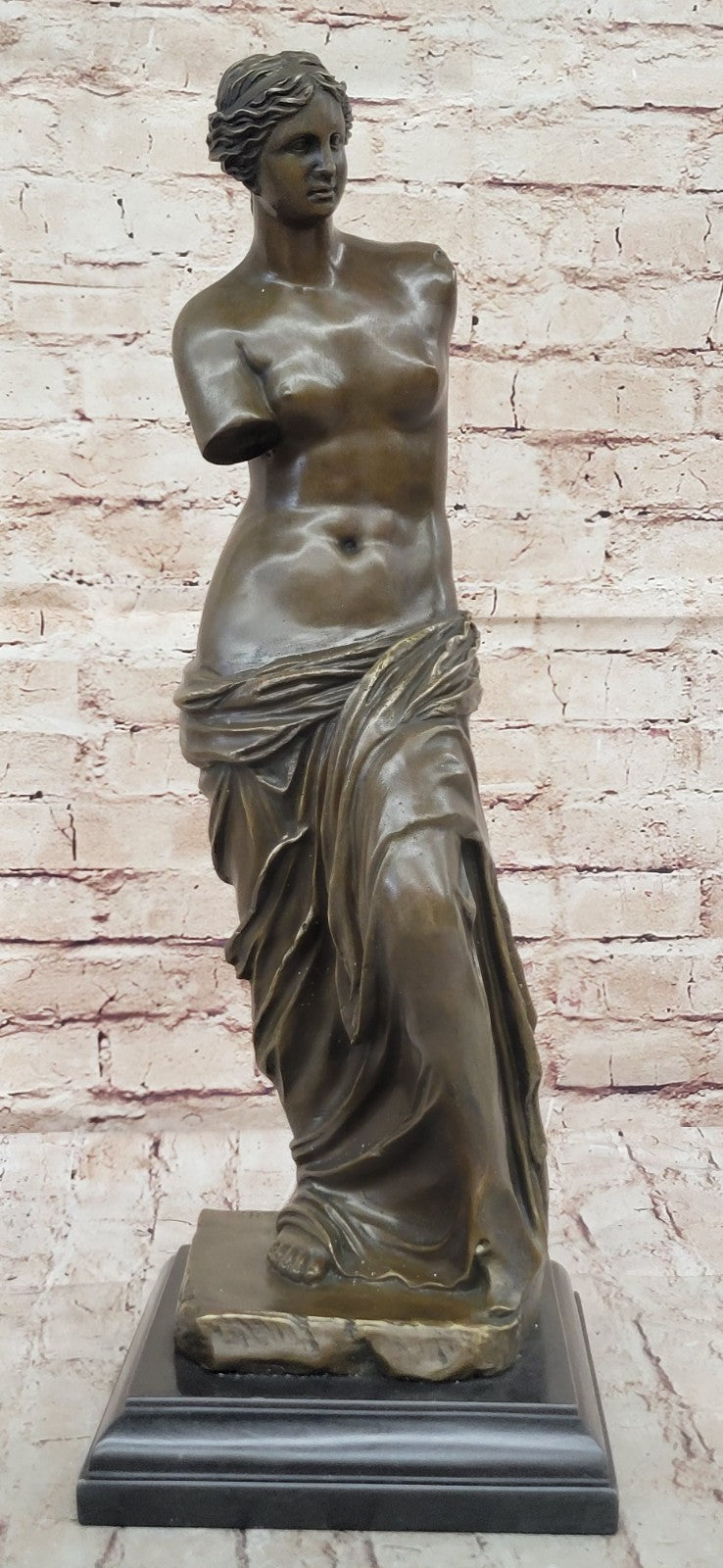 Nude Female Venus de Milo Bronze Sculpture Statue figure Art Deco Marble