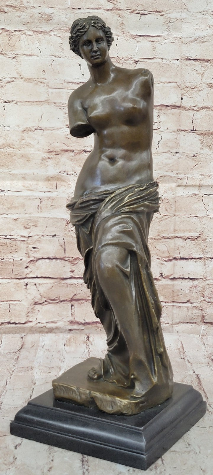 Nude Female Venus de Milo Bronze Sculpture Statue figure Art Deco Marble