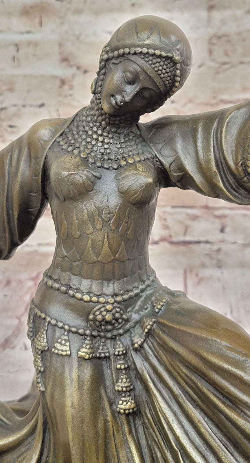 Chiparus Dancer Vegas Show Girls Art Deco Bronze Sculpture Marble Figurine