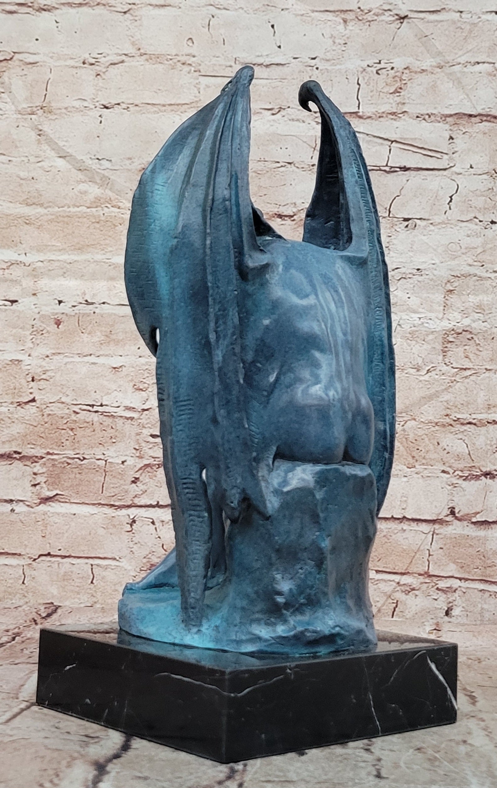 Mythical Signed Original Hot Cast Devil Lucifer Hand Crafted Bronze Sculpture