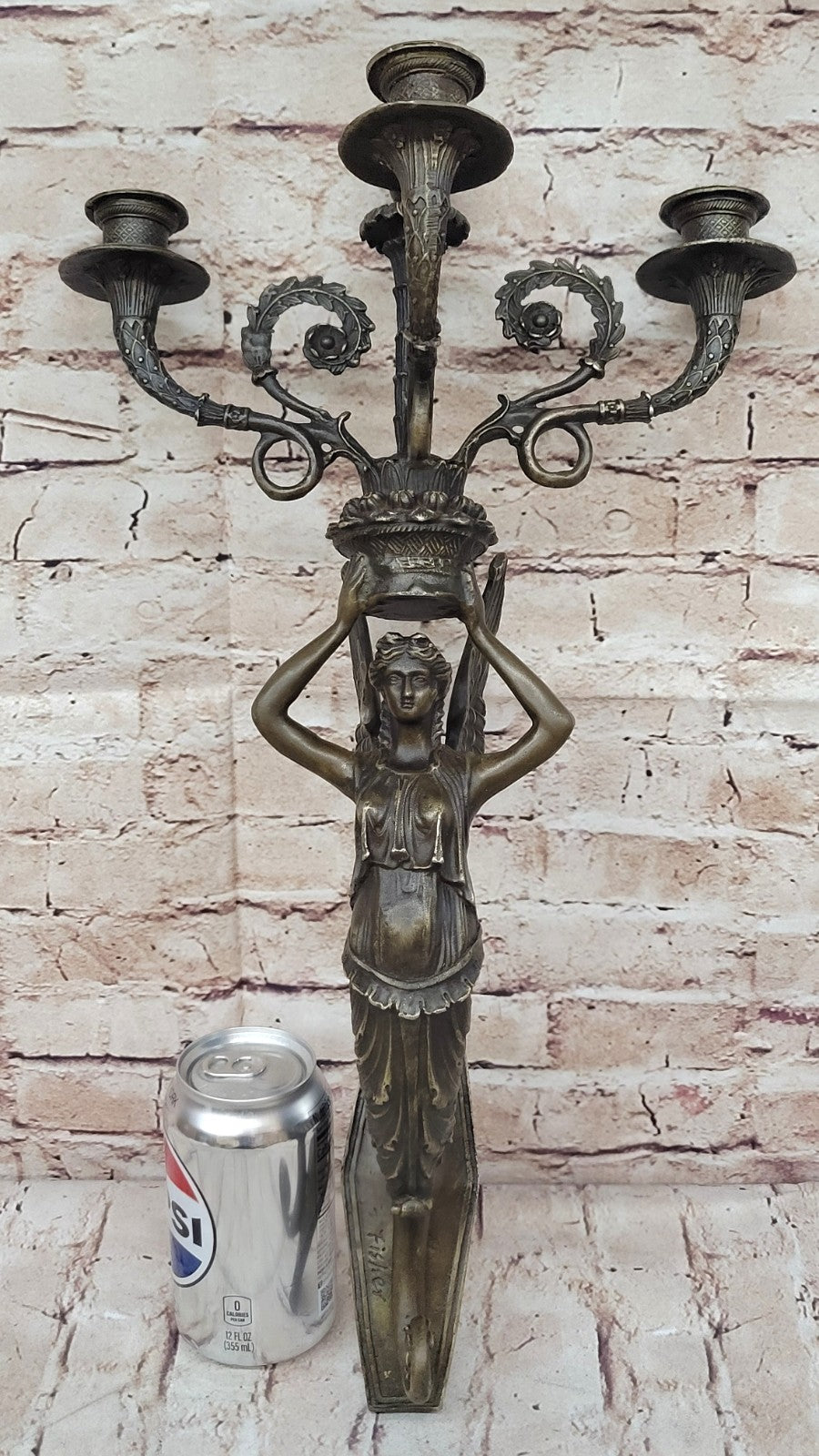 Art Deco Wall mount Sconce Angel Bronze Sculpture Classic Artwork Figurine Gift