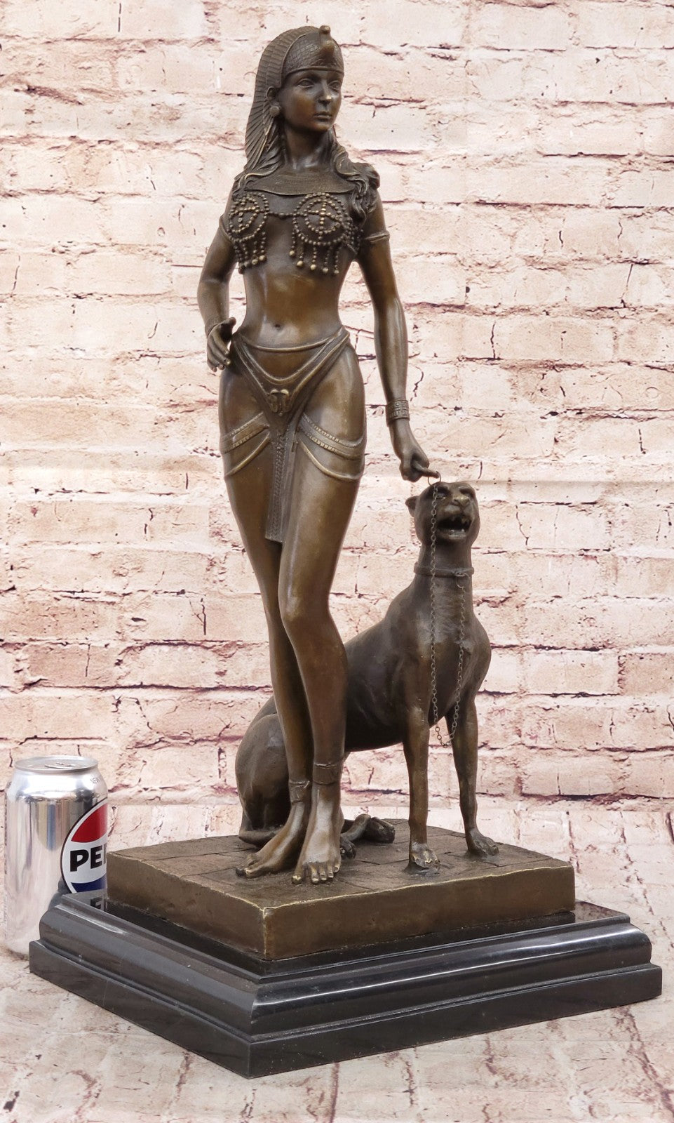 European Design Egyptian Panther Goddess Figurine Hot Cast Bronze Sculpture Sale