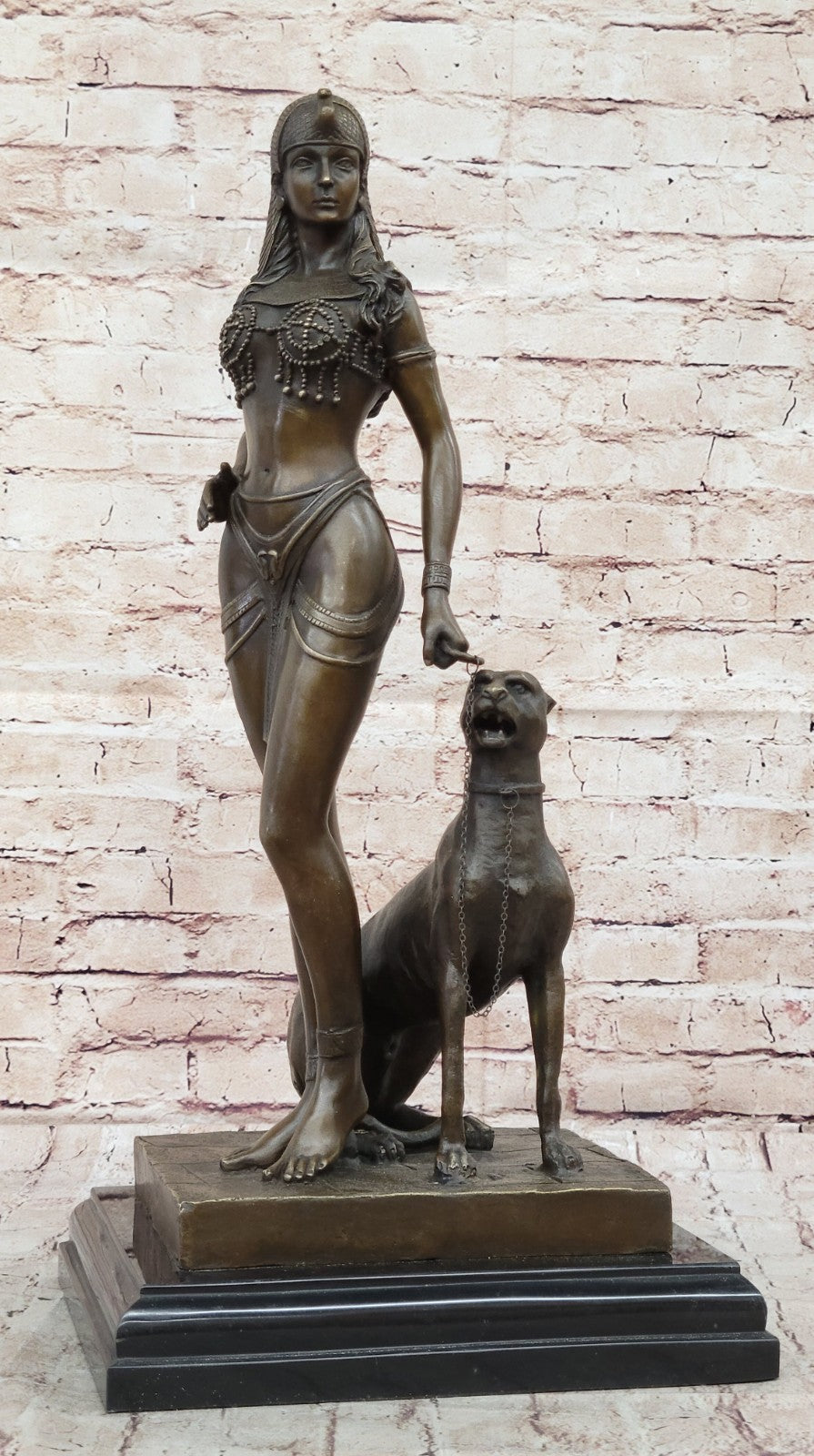 European Design Egyptian Panther Goddess Figurine Hot Cast Bronze Sculpture Sale