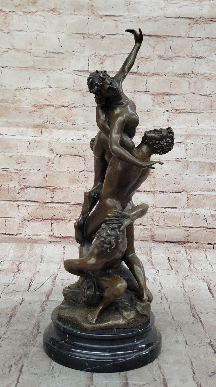 Abduction of Sabine Woman a Classic Hot Cast Bronze Sculpture Nude Naked Figure