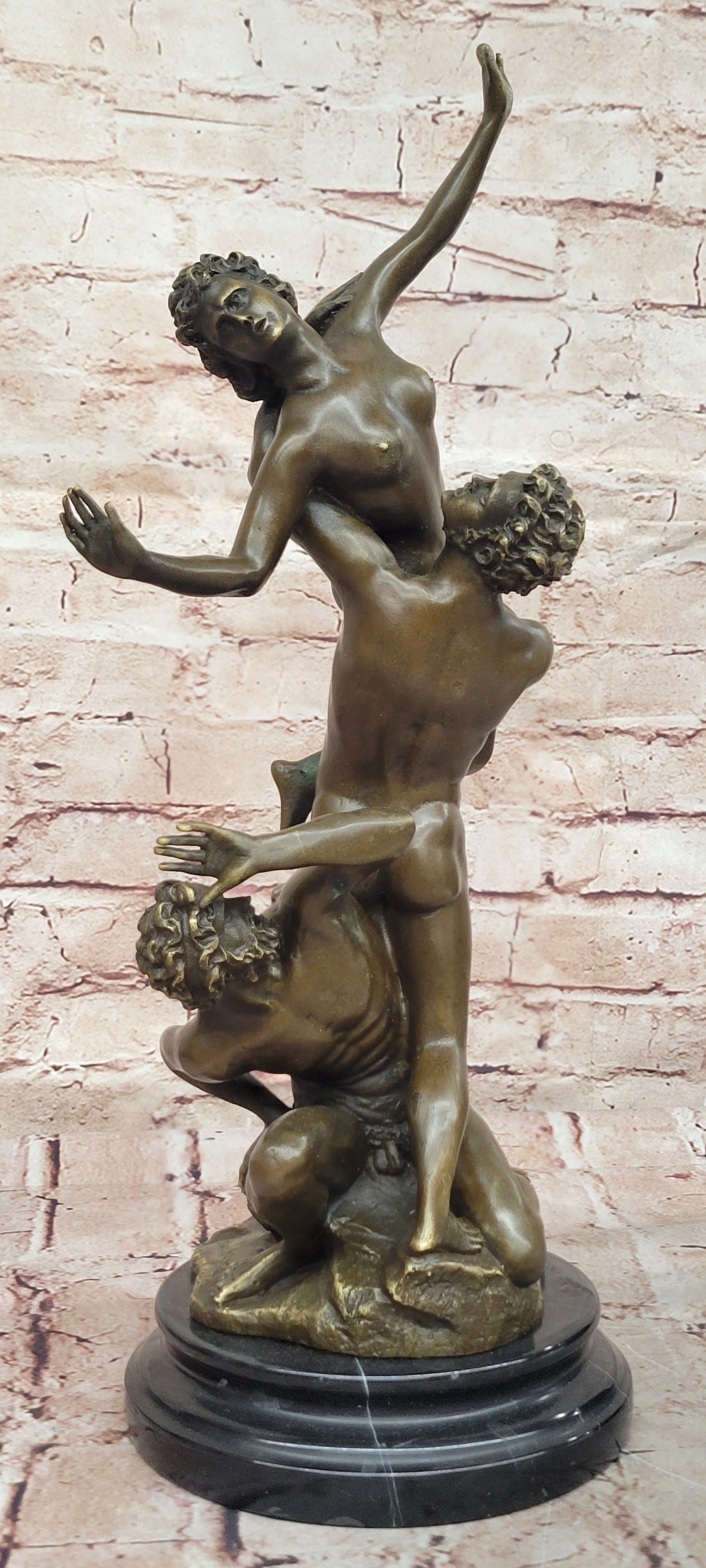 Abduction of Sabine Woman a Classic Hot Cast Bronze Sculpture Nude Naked Figure