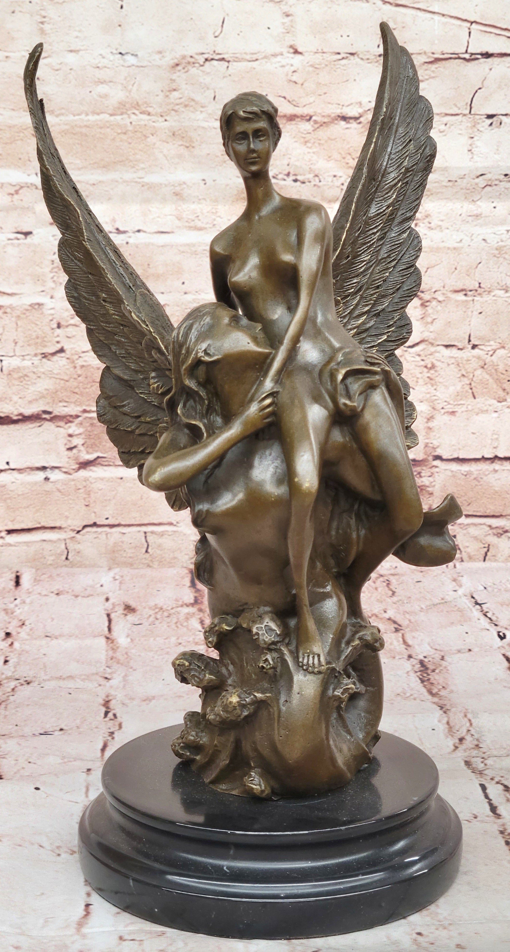 Leda and the Swan Bronze Sculpture by Milo – Classical Greek Myth Art Statue Hotcast
