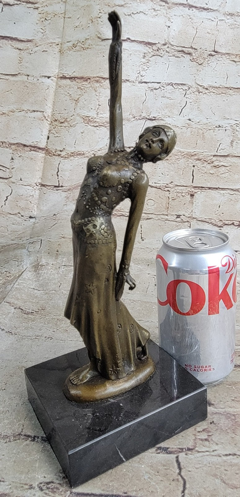 Hand Made D.H Chiparus Romanian Listed Artist Foot Step Dancer Bronze Sculpture