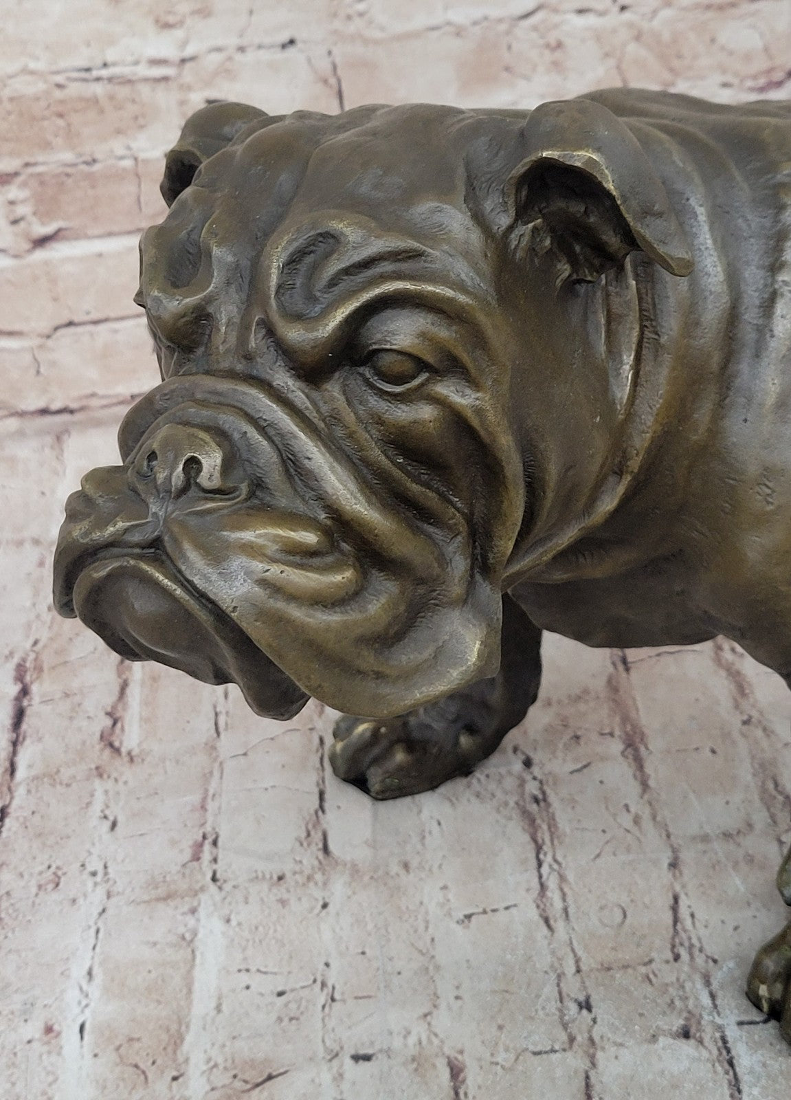 Handcrafted bronze sculpture SALE Bulldog English Large Extra Original Signed