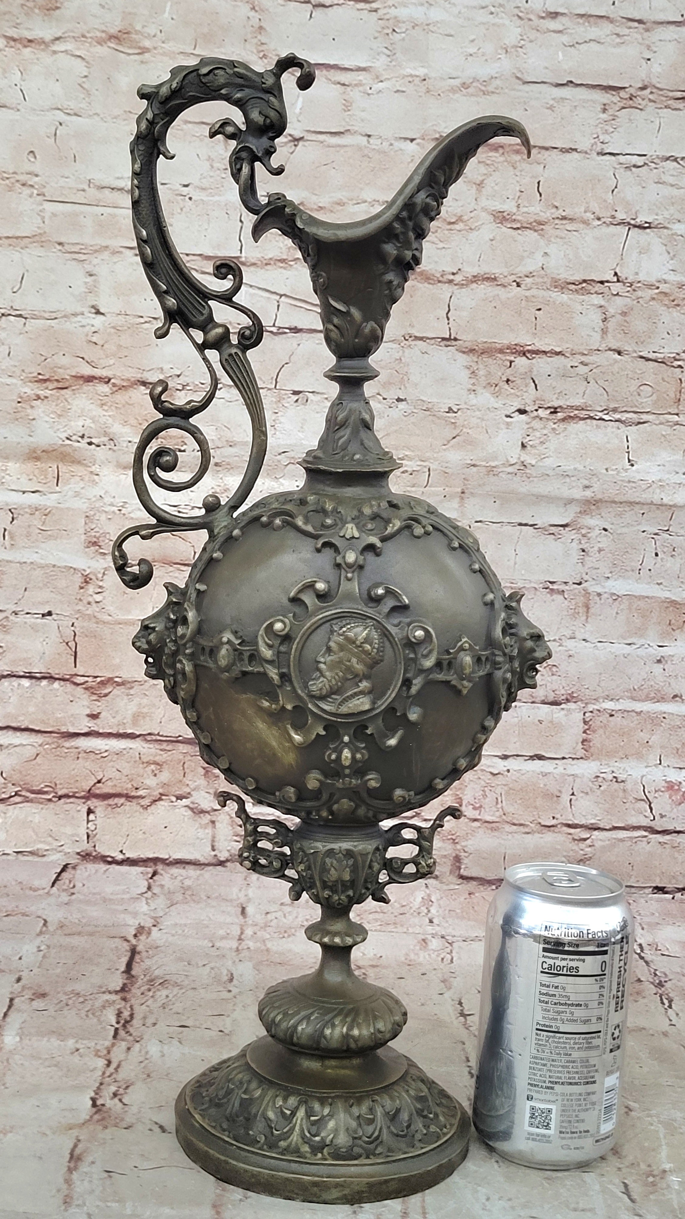Handcrafted bronze sculpture SALE Vase Spout Decorative Elegant Figurine