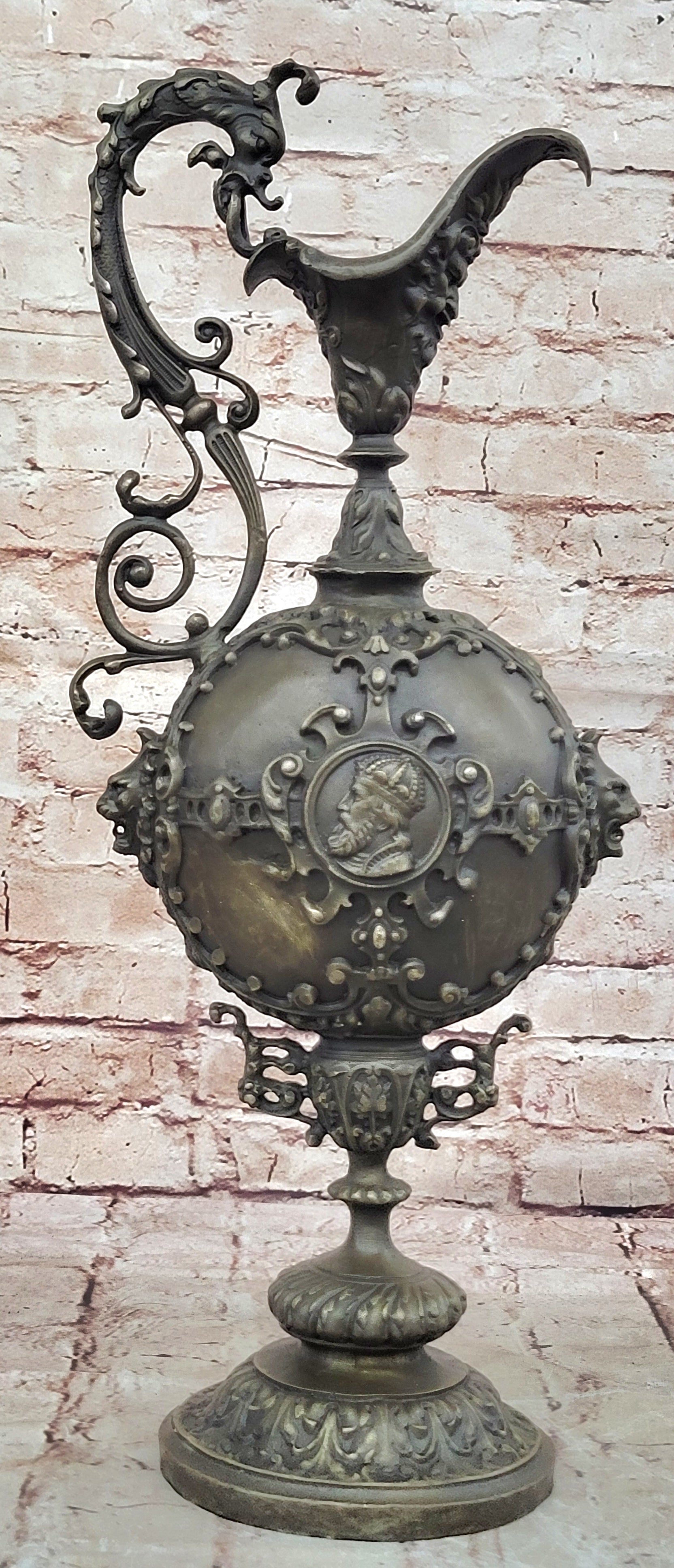 Handcrafted bronze sculpture SALE Vase Spout Decorative Elegant Figurine