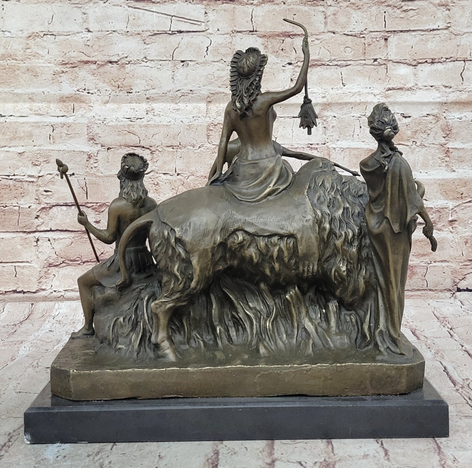 Clement A. Masier Bronze Statue "The Civilization of America Classic Artwork