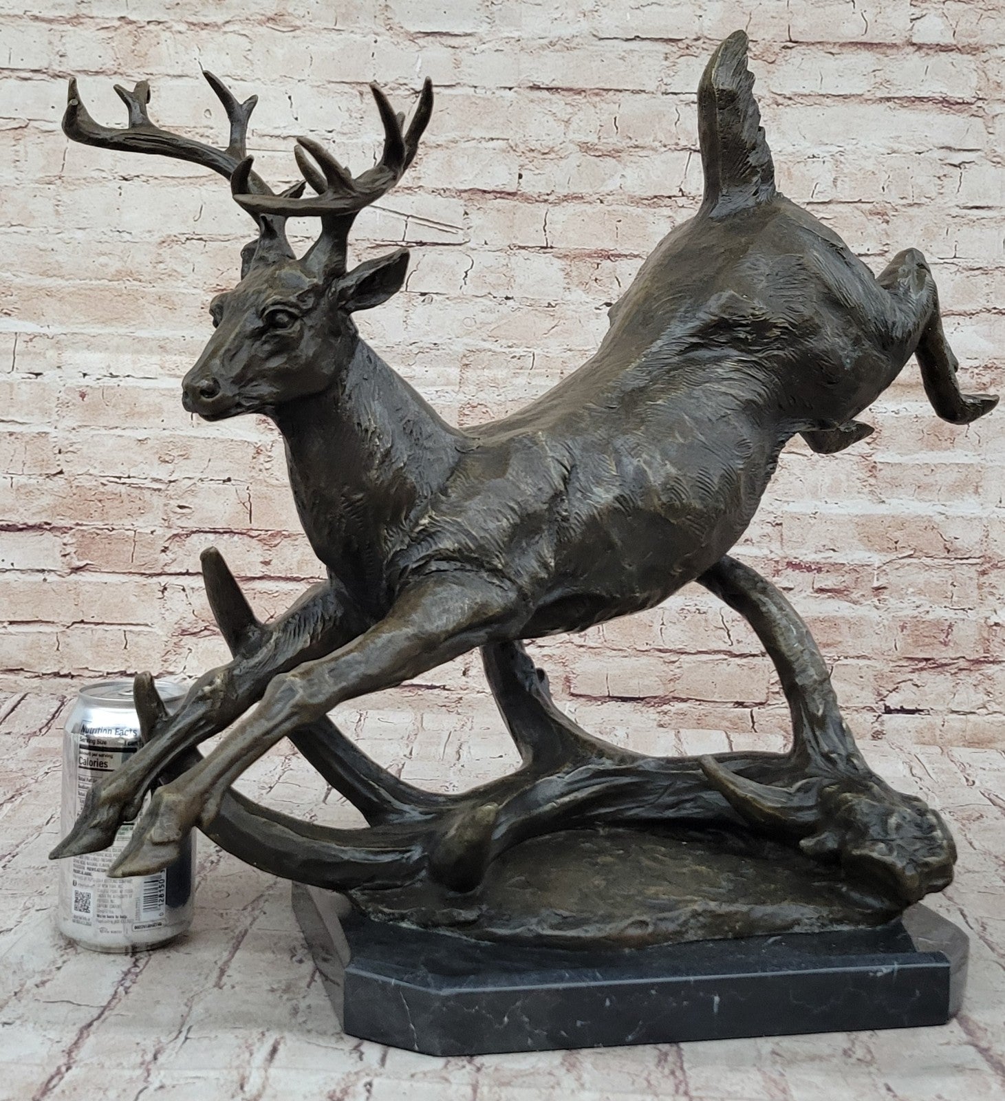 Extra Large Original Male Deer Buck Stag Bronze Sculpture by Williams Figure Art