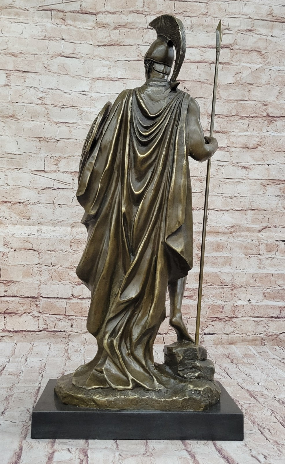 Signed Debut Roman Legion Soldier Warrior Bronze Marble Sculpture Statue Figure