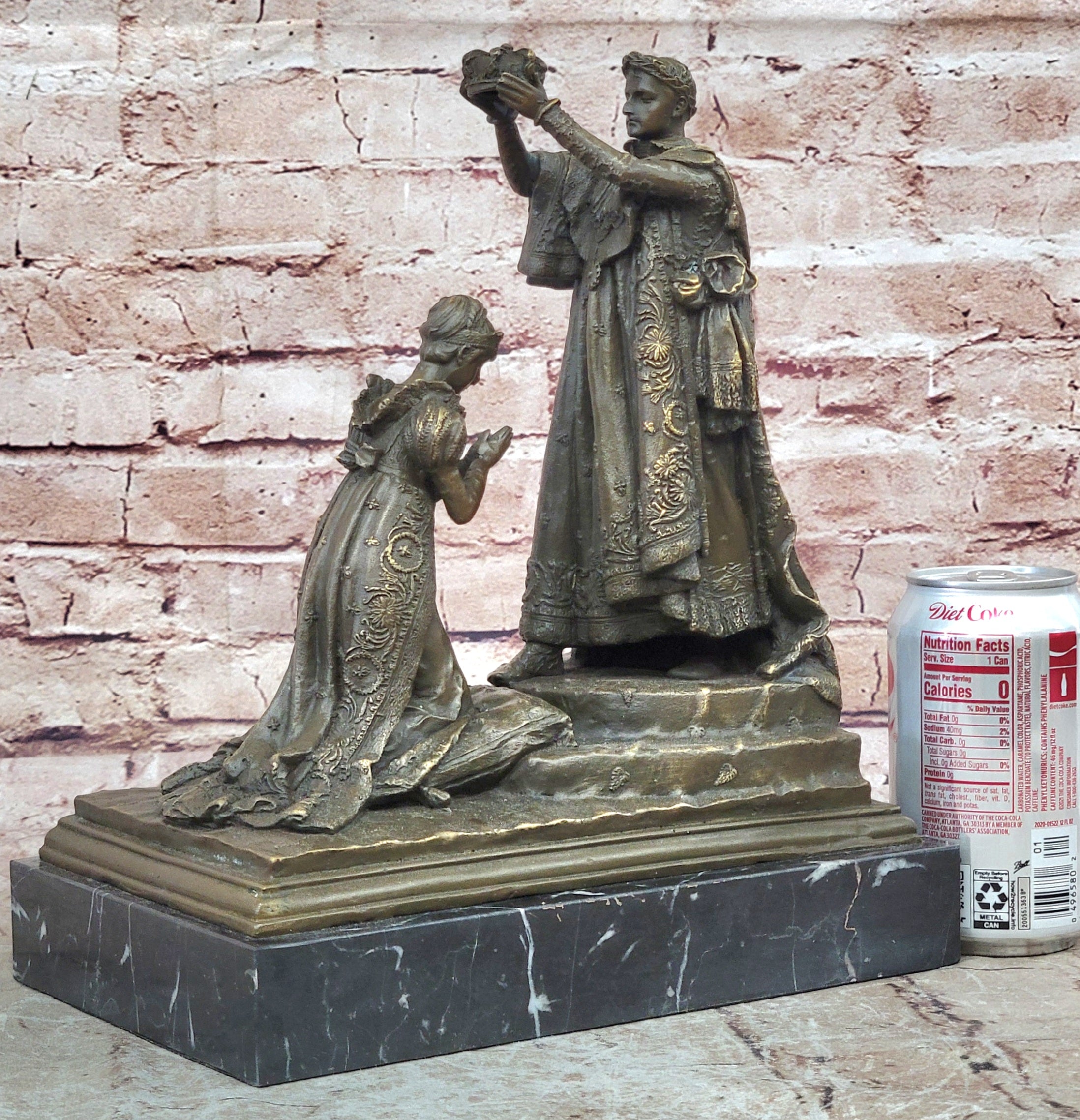 Napoleon and Josephine Bronze Sculpture Statue Fisher Signed Collectible Artwork