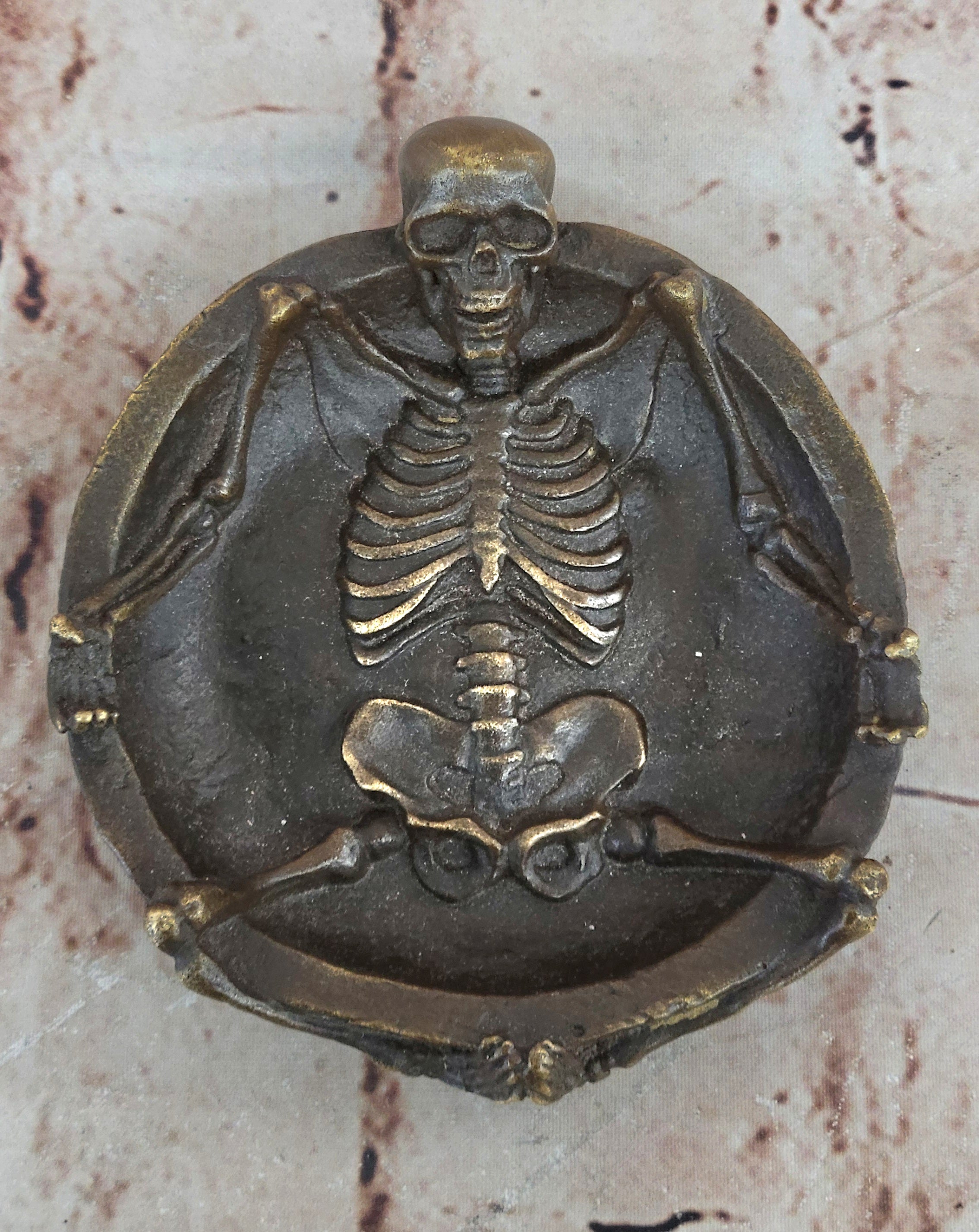 Handcrafted bronze sculpture SALE Asht From Emerges Skeleton Full Original Sign