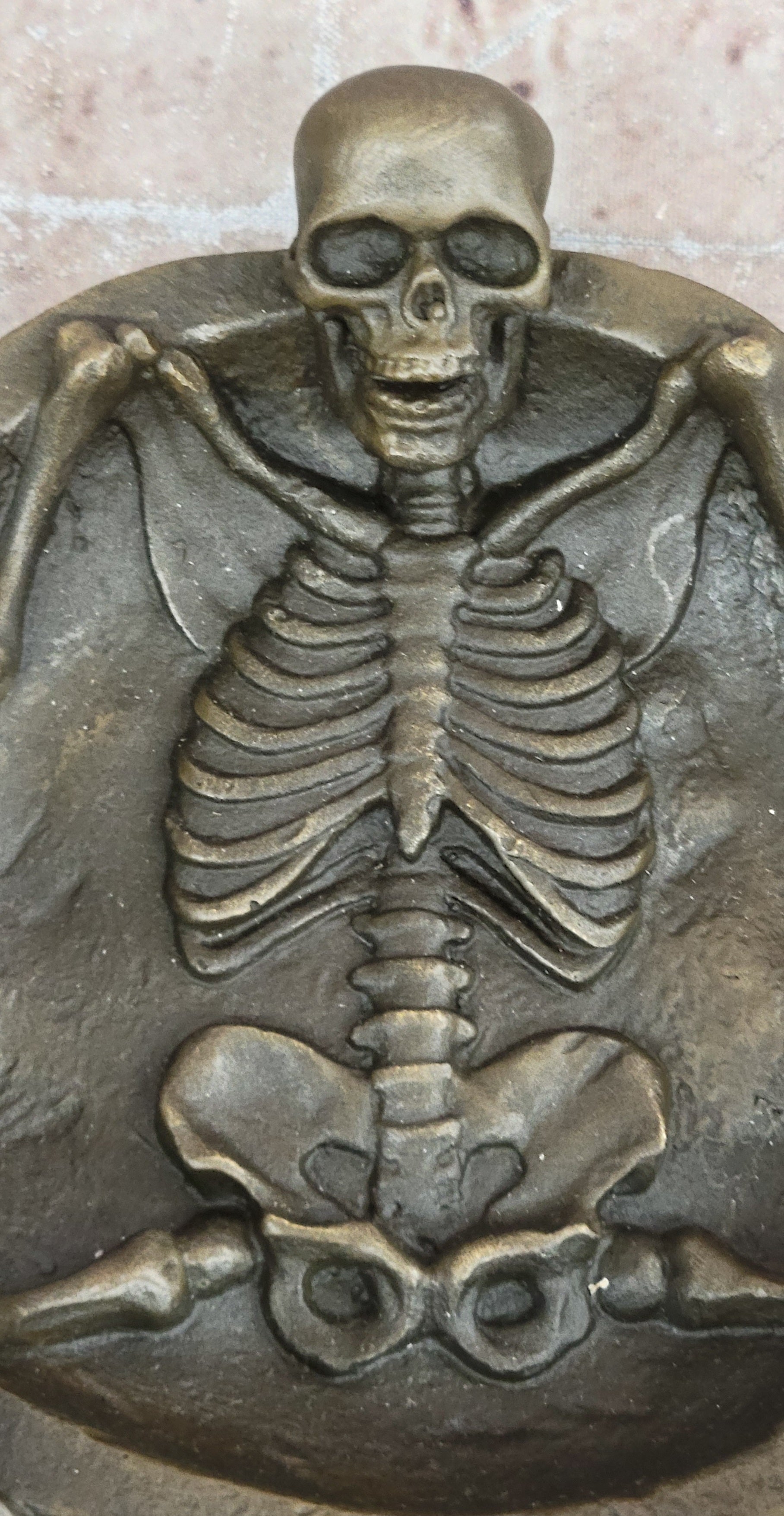Handcrafted bronze sculpture SALE Asht From Emerges Skeleton Full Original Sign