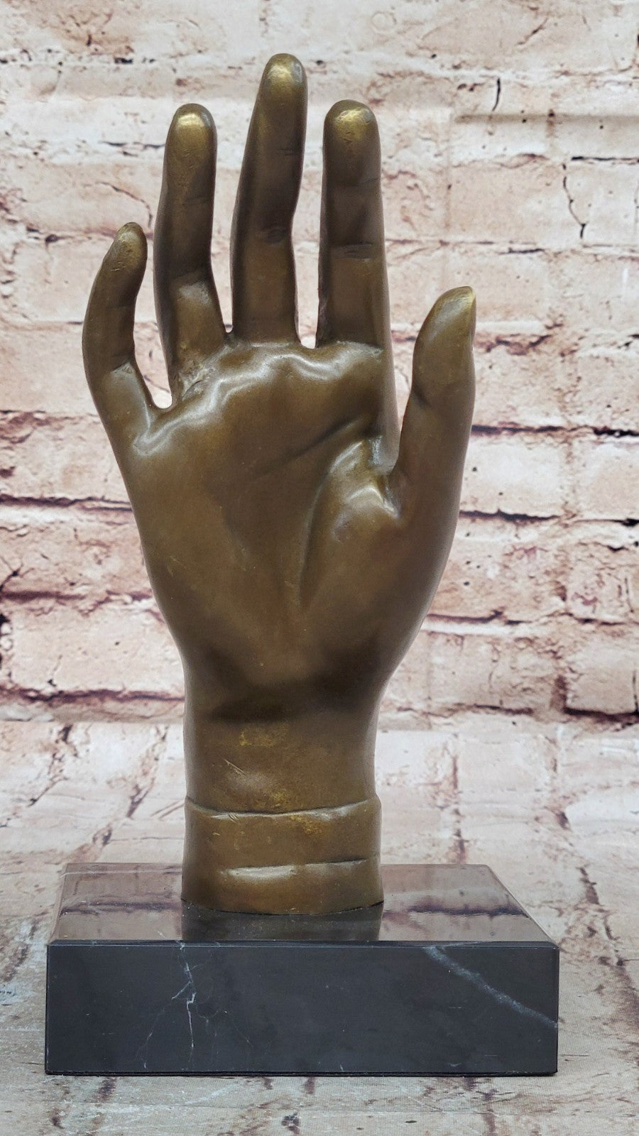 Salvador Dali Inspired Woman`s Hand Bronze Sculpture: Intricate Figurine