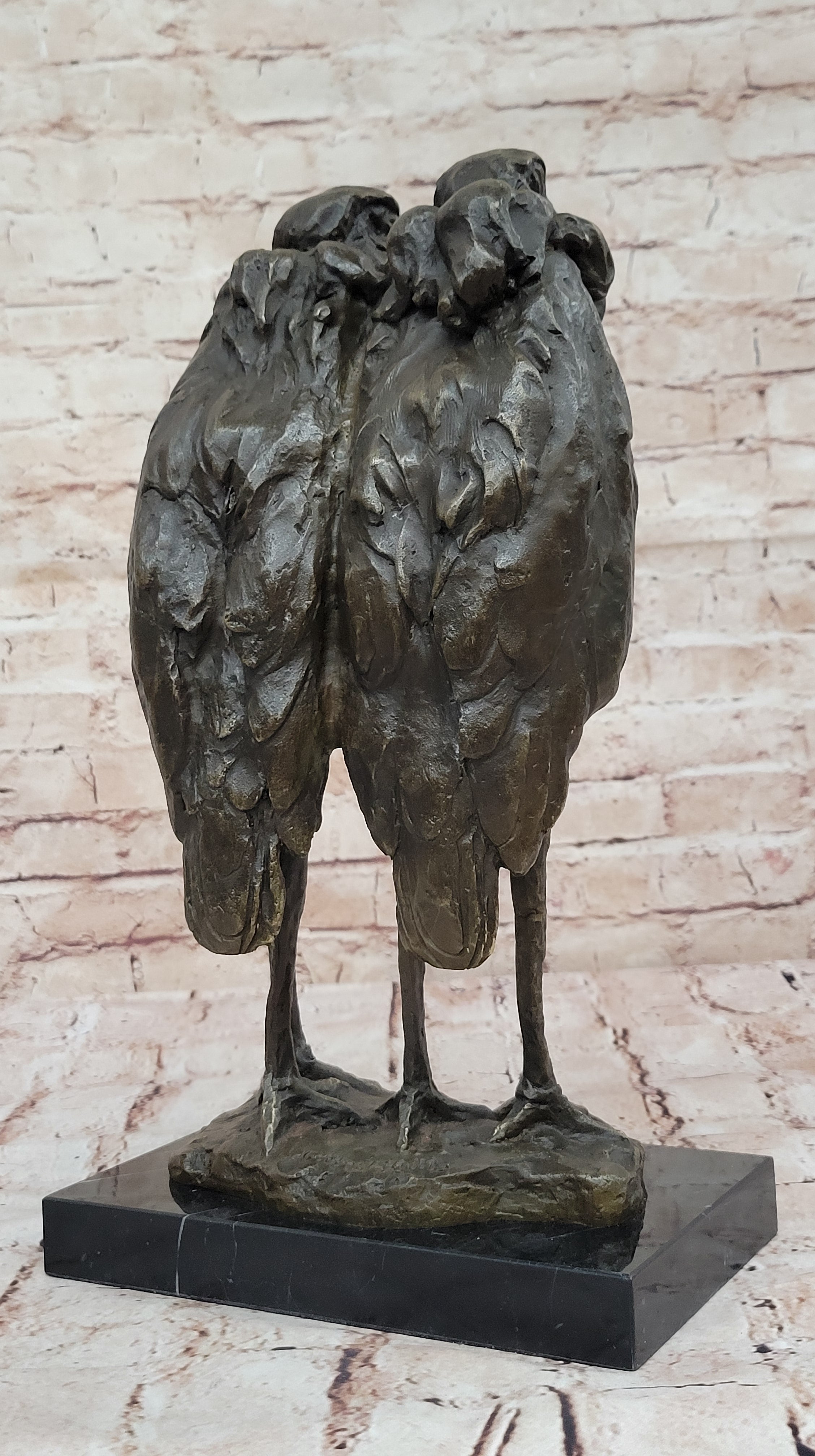 Egret Crane Heron Wetland Coastal Shorebird Wading Bird Art Bronze Marble Statue