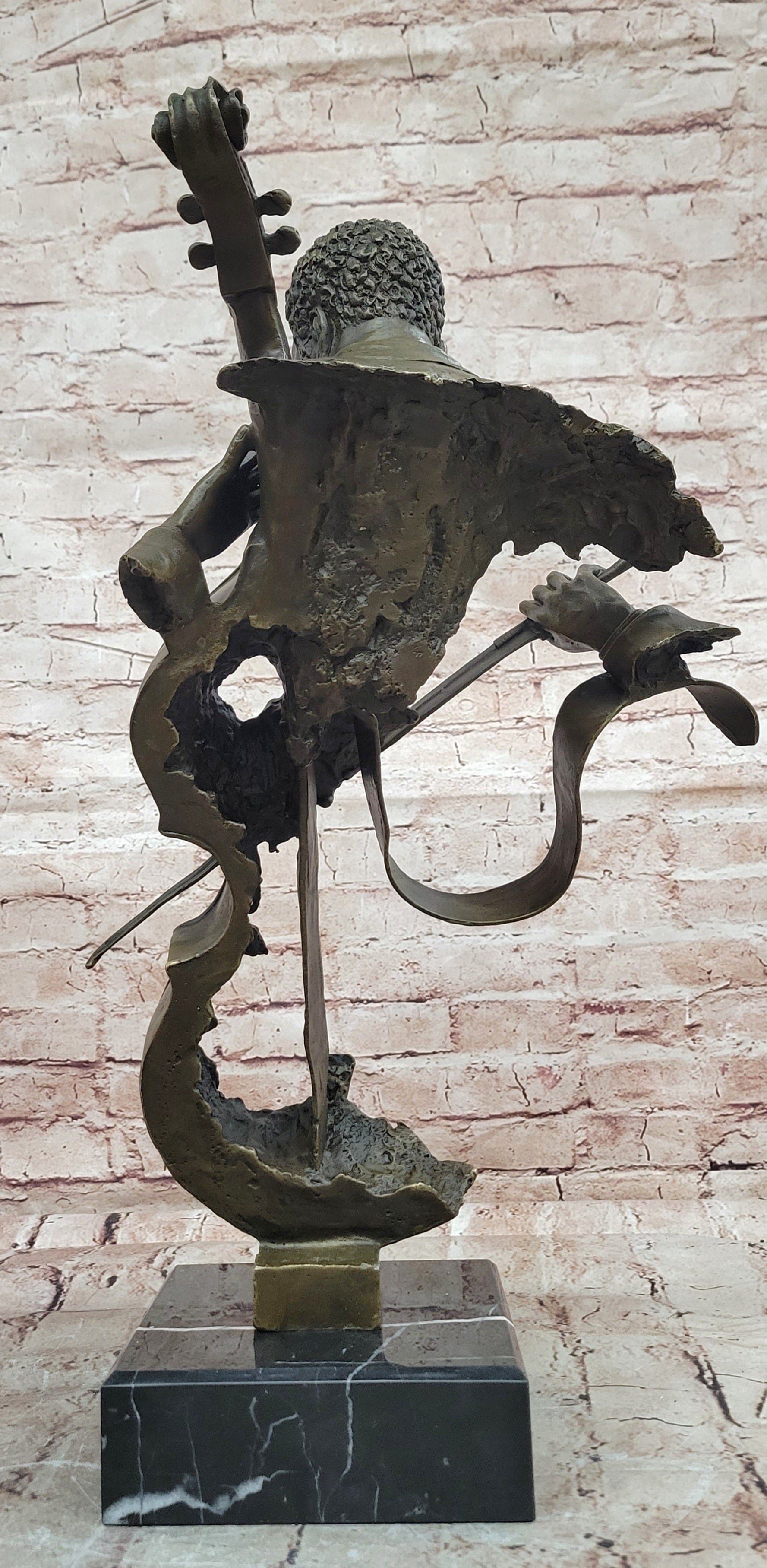 Hot Cast Collectible Cello Player Music Trophy Original Bronze by Williams Sale