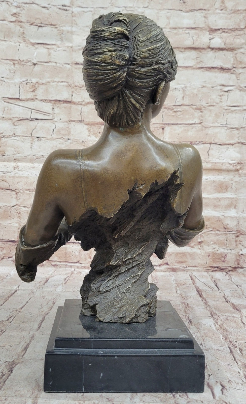 15" Bronze ART STATUE Famous female singer notability beauty bust Sculpture
