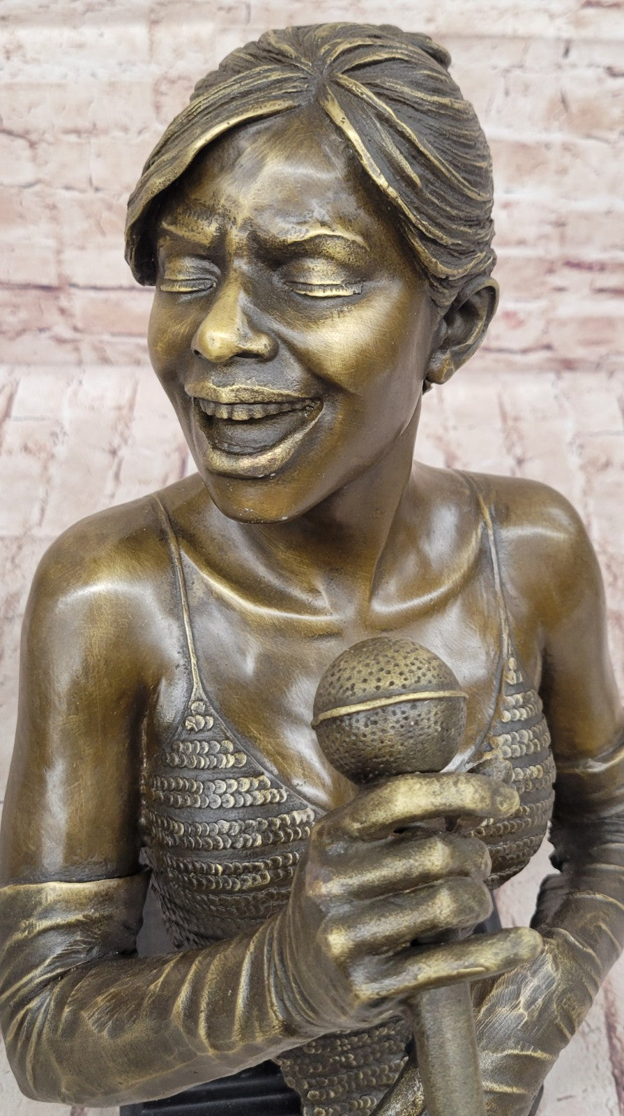 15" Bronze ART STATUE Famous female singer notability beauty bust Sculpture