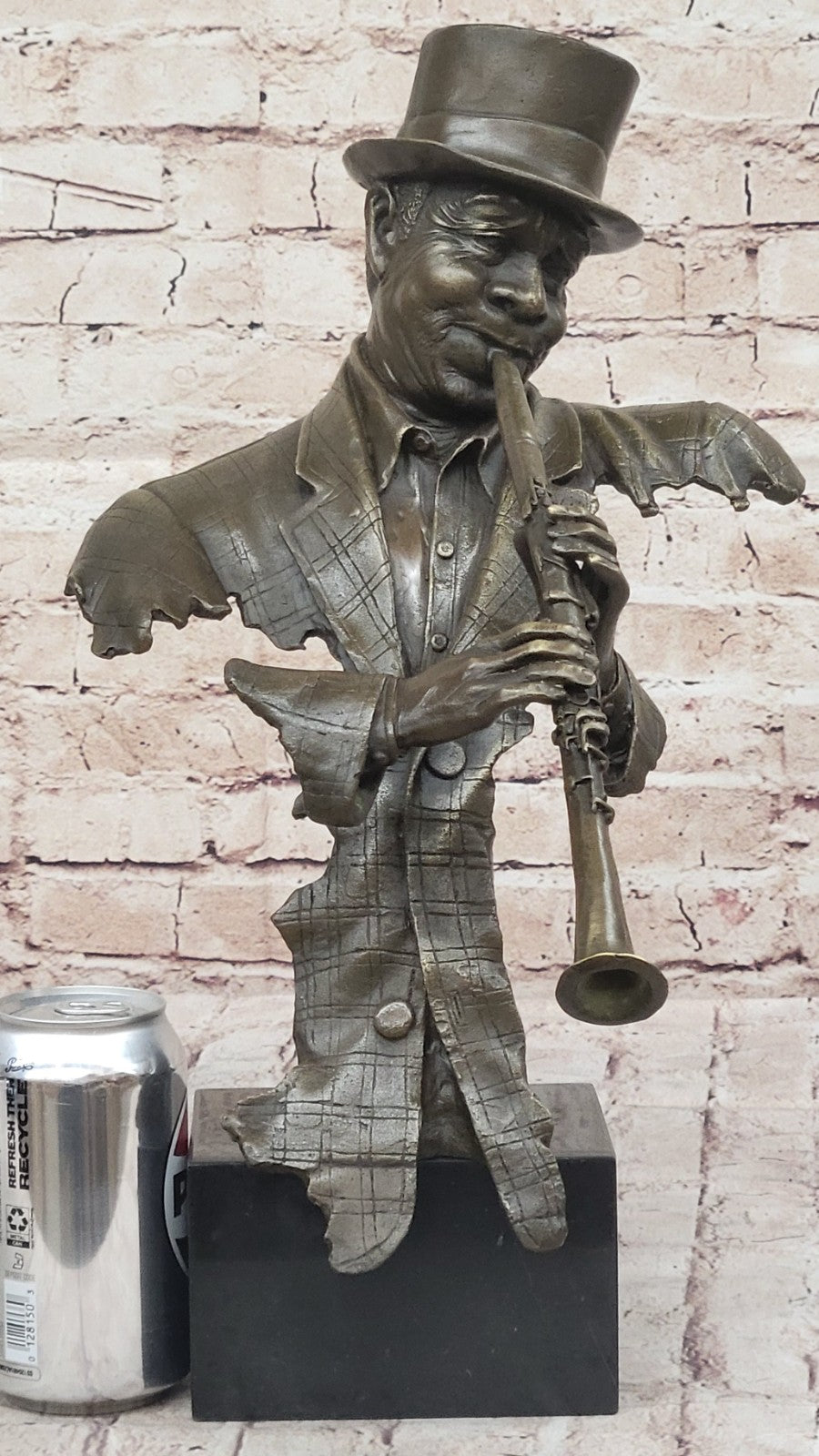 Bronze Sculpture Statue Clarinet Woodwind Player New Orleans Artist Street Music
