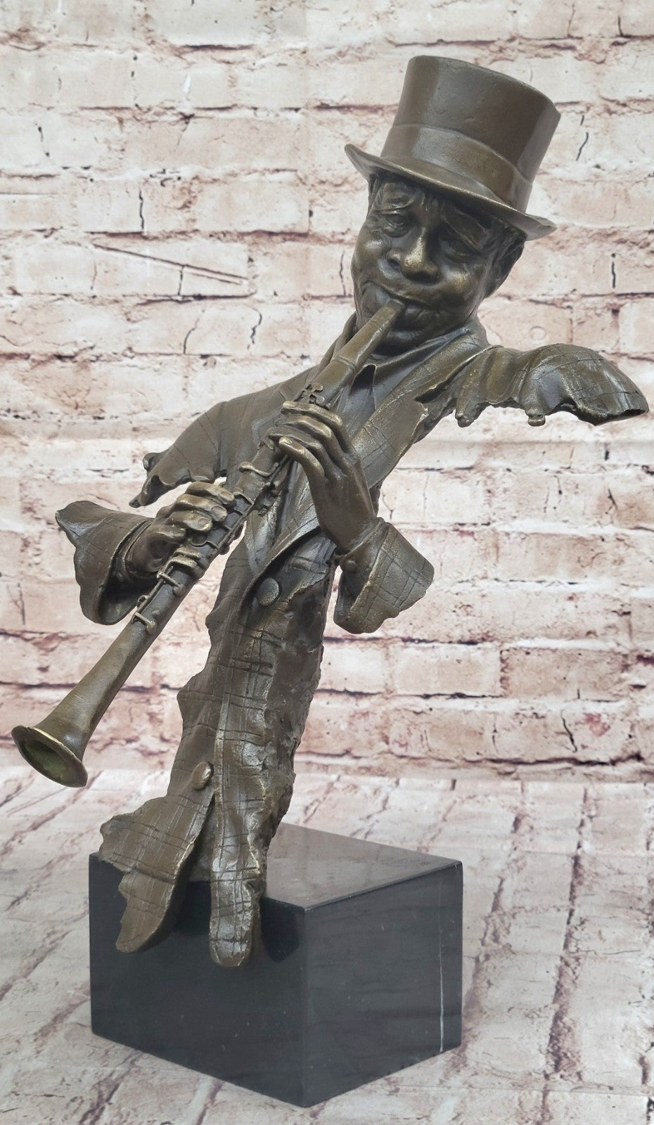 Bronze Sculpture Statue Clarinet Woodwind Player New Orleans Artist Street Music