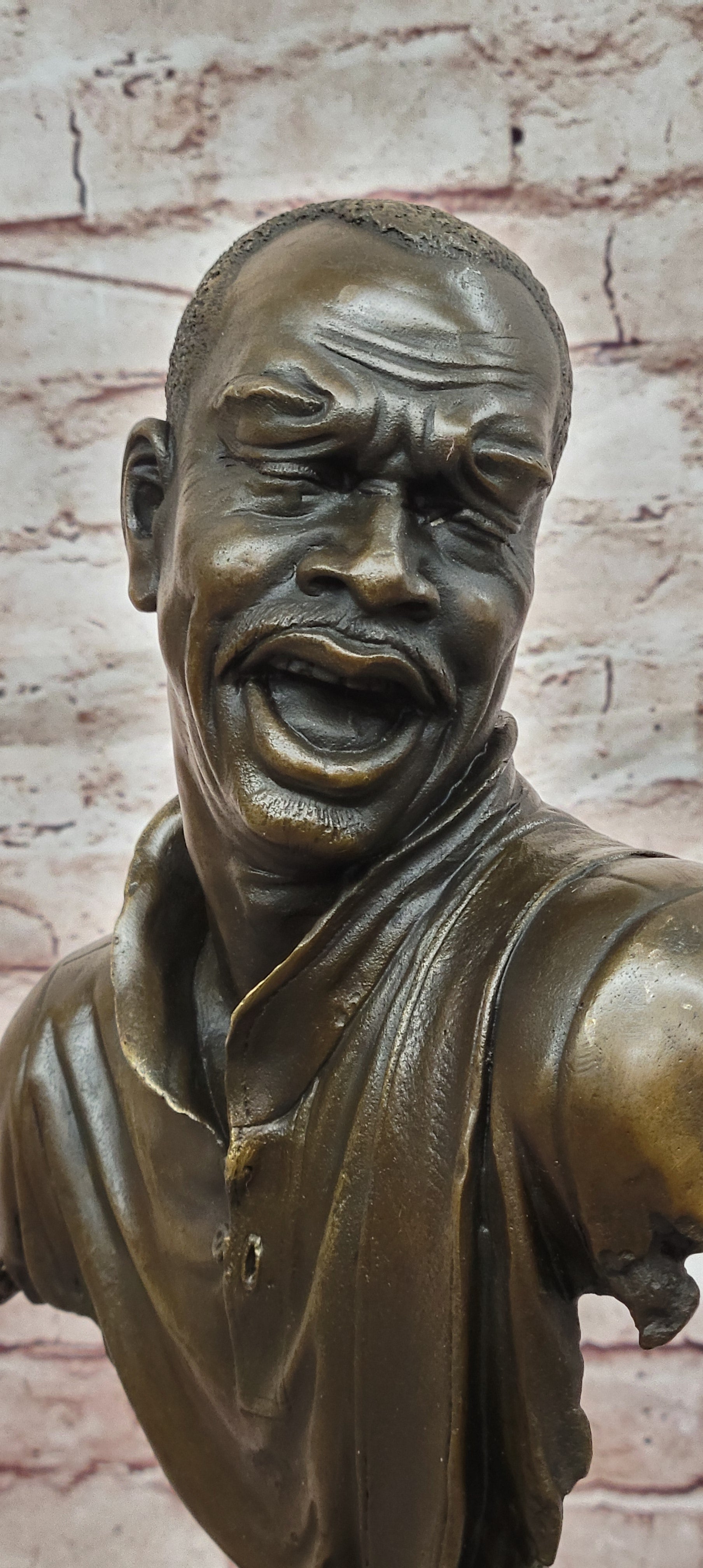 Bronze Sculpture Handcrafted Musician Music Guitar Player Hot Cast Marble Figuri