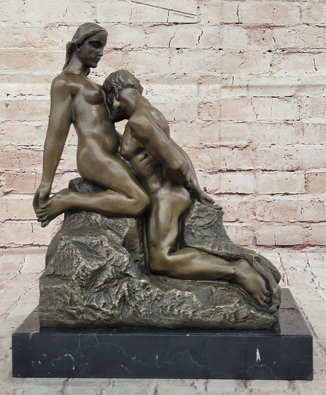 Rodin Eternal Idol Nude Erotic Bronze Marble Statue Figurine Sculpture Art Decor