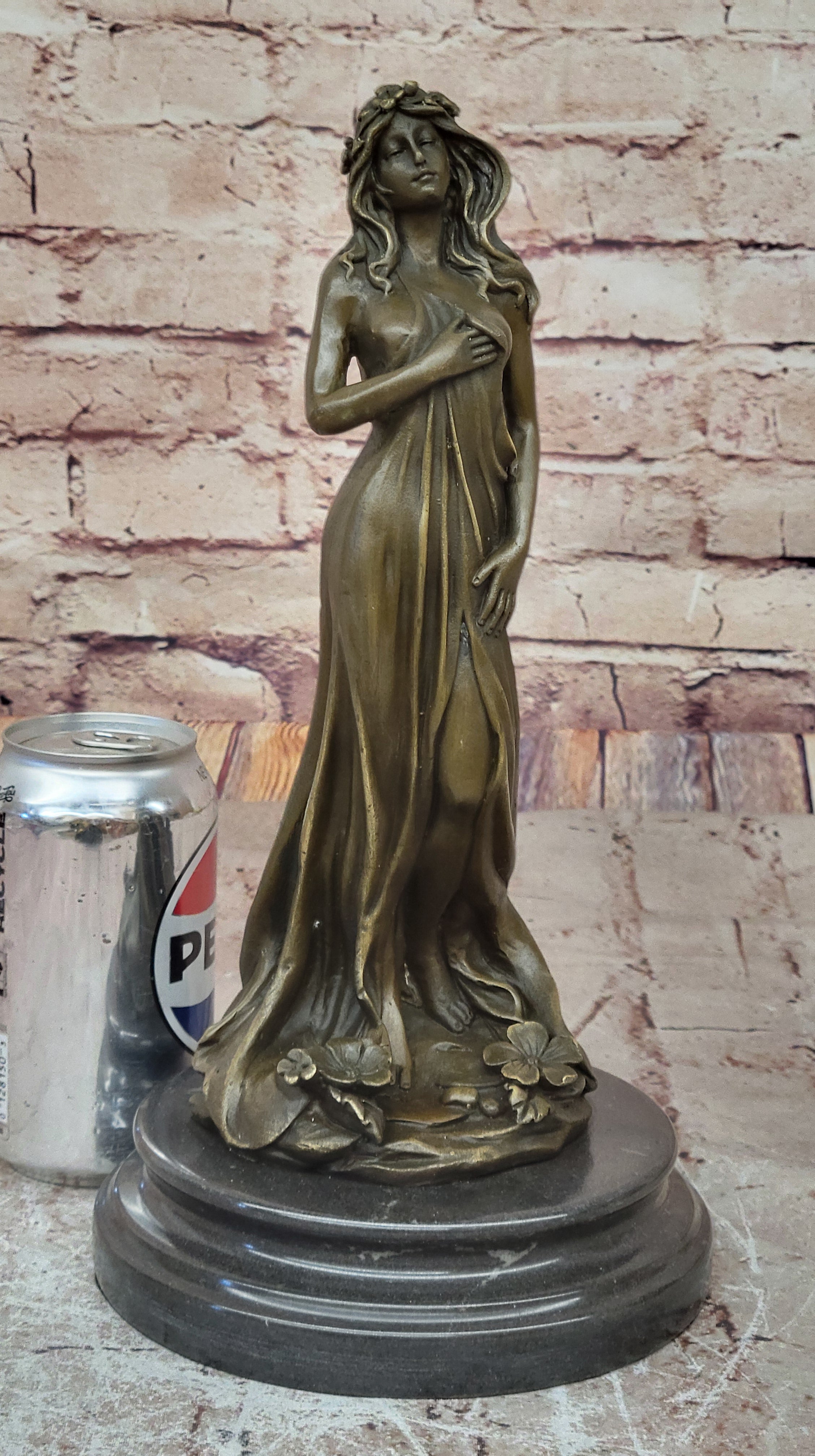 Aldo Vitaleh Liberated Maiden Bronze Sculpture Cast Figurine Figure Original Art