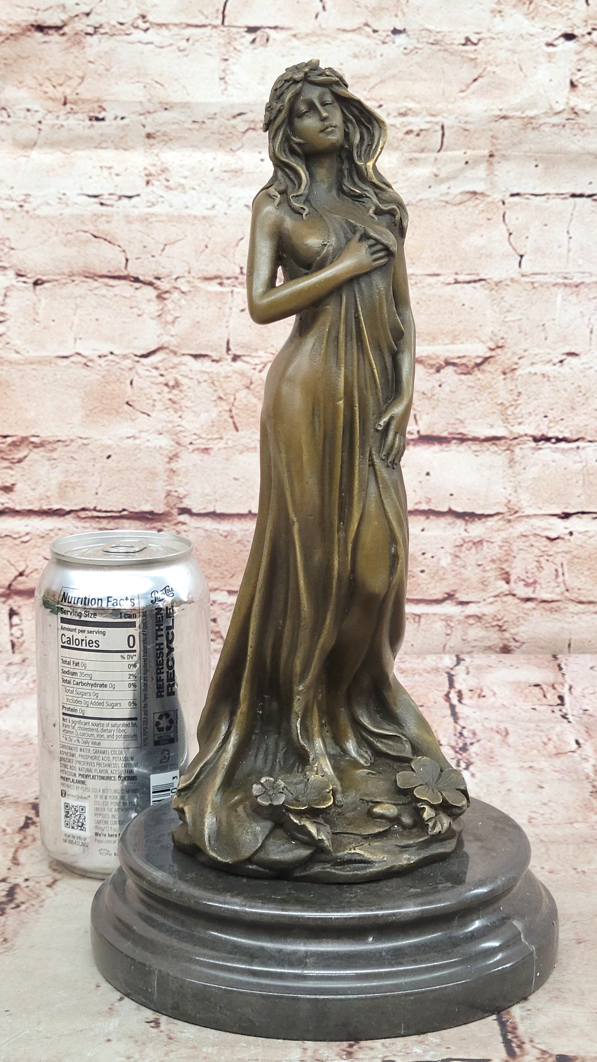 Aldo Vitaleh Liberated Maiden Bronze Sculpture Cast Figurine Figure Original Art